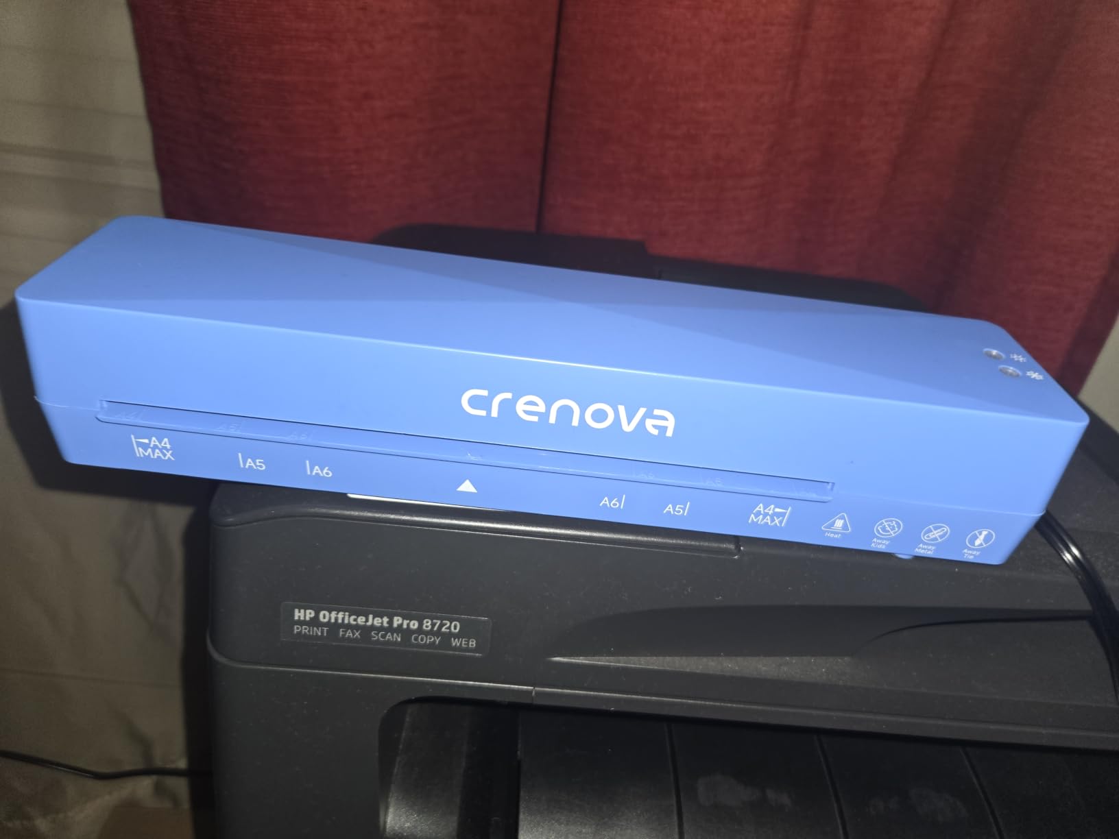 Crenova Laminator Machine with 10 Laminating Sheets, A4, Hot & Cold with Fast Warm Technology customer photo 2