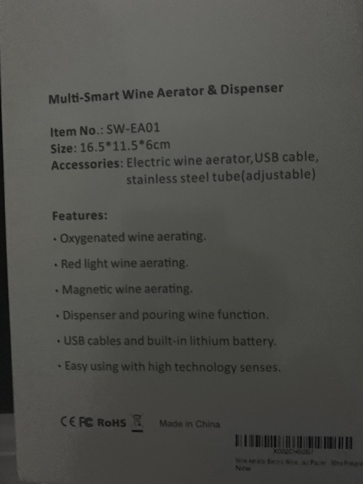Wine Aerator Electric Wine Decanter Best Sellers One Touch Red -White Wine Accessories Aeration Work with Wine Opener for Beginner Enthusiast - Spout Pourer - Great Fathers Day Gift customer photo 2