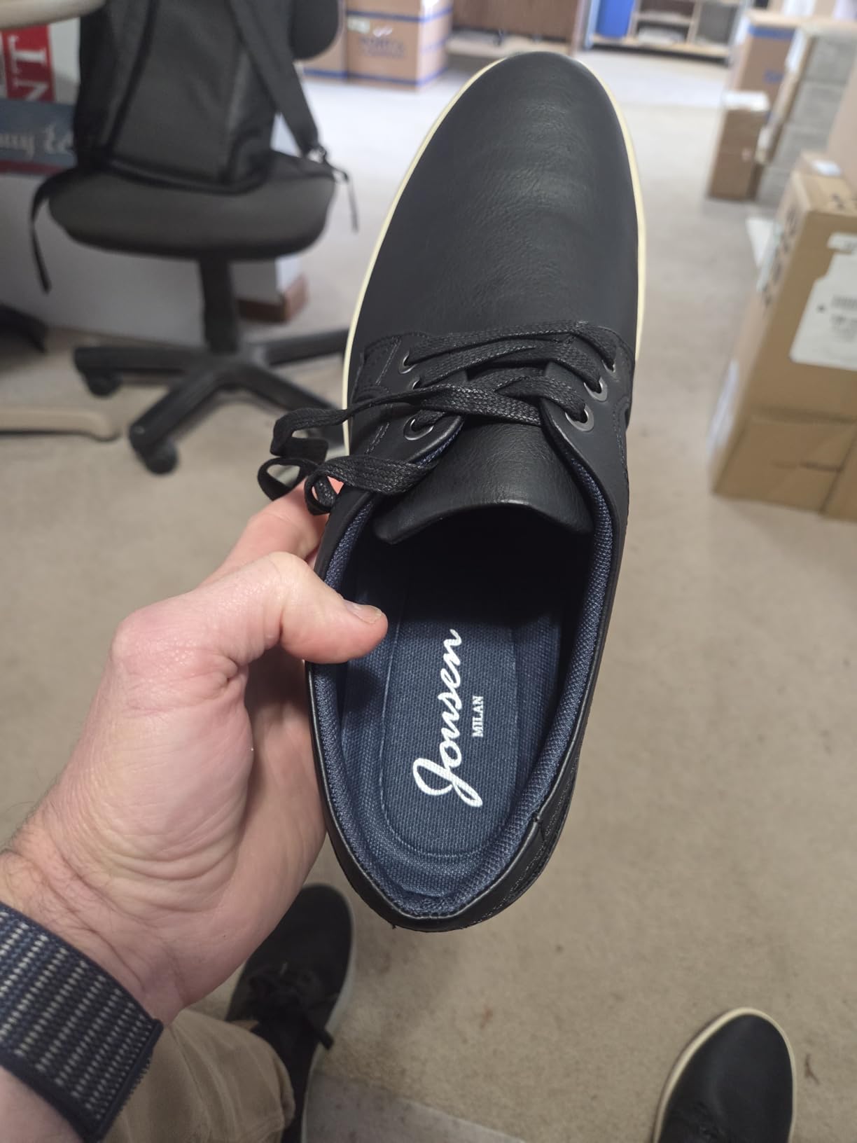 Jousen Men's Business Casual Shoes Dress Sneakers | Breathable Comfortable Pu Leather Wedding Lightweight Walking Skate Shoes For Casual And Business customer photo 1