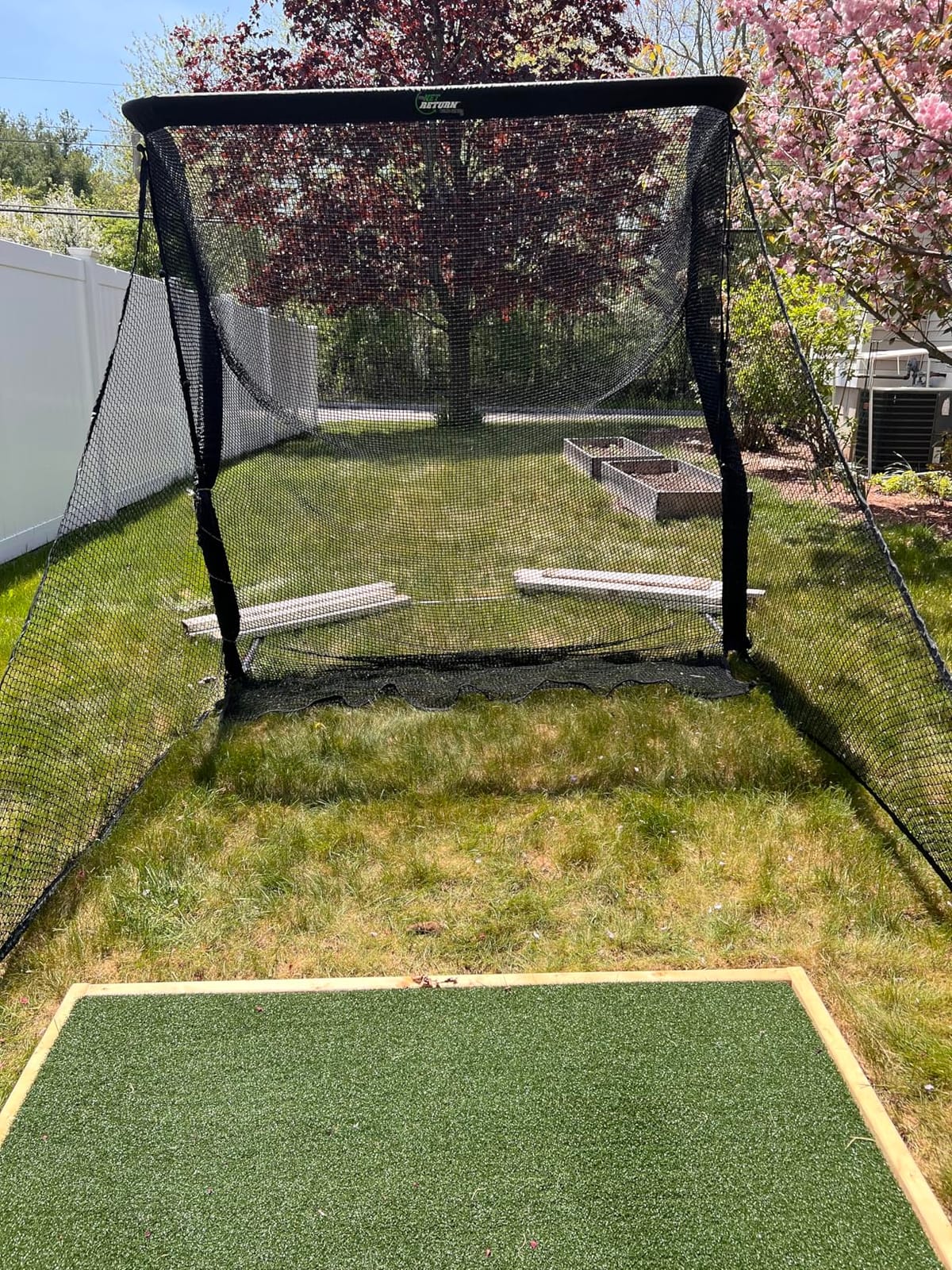 The Net Return Home/Pro Series Golf Net, Multi-Sport, 7x7 ft – 8x7.5 ft, Auto Ball Return, Portable for Indoor/Outdoor customer photo 1