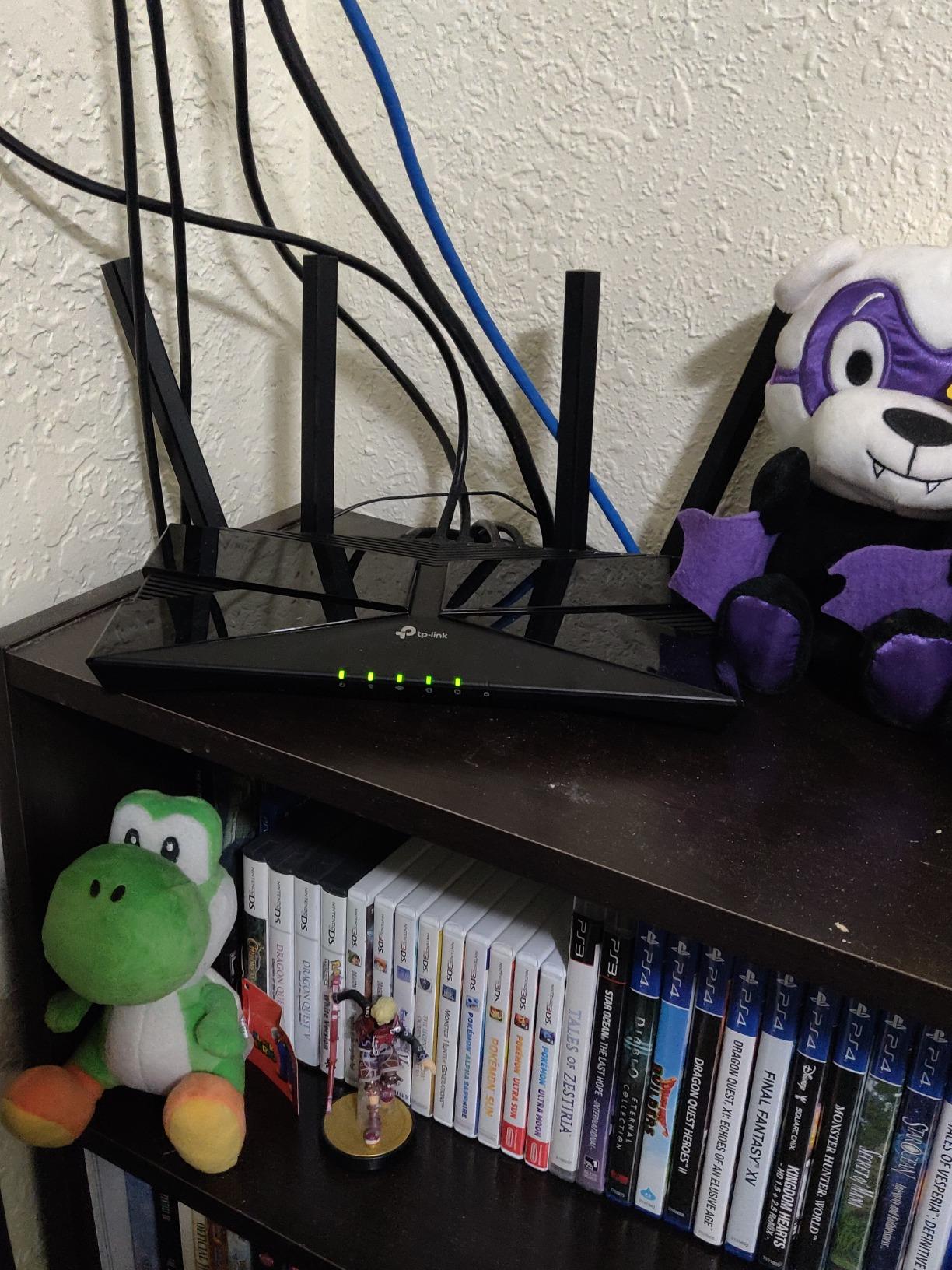 TP-Link Smart WiFi 6 Router (Archer AX10) - 4 Gigabit LAN Ports, Dual Band 802.11AX Router, Beamforming, OFDMA, MU-MIMO, Parental Controls, Dual-Core 900MHz Processor, Works with Alexa customer photo 1