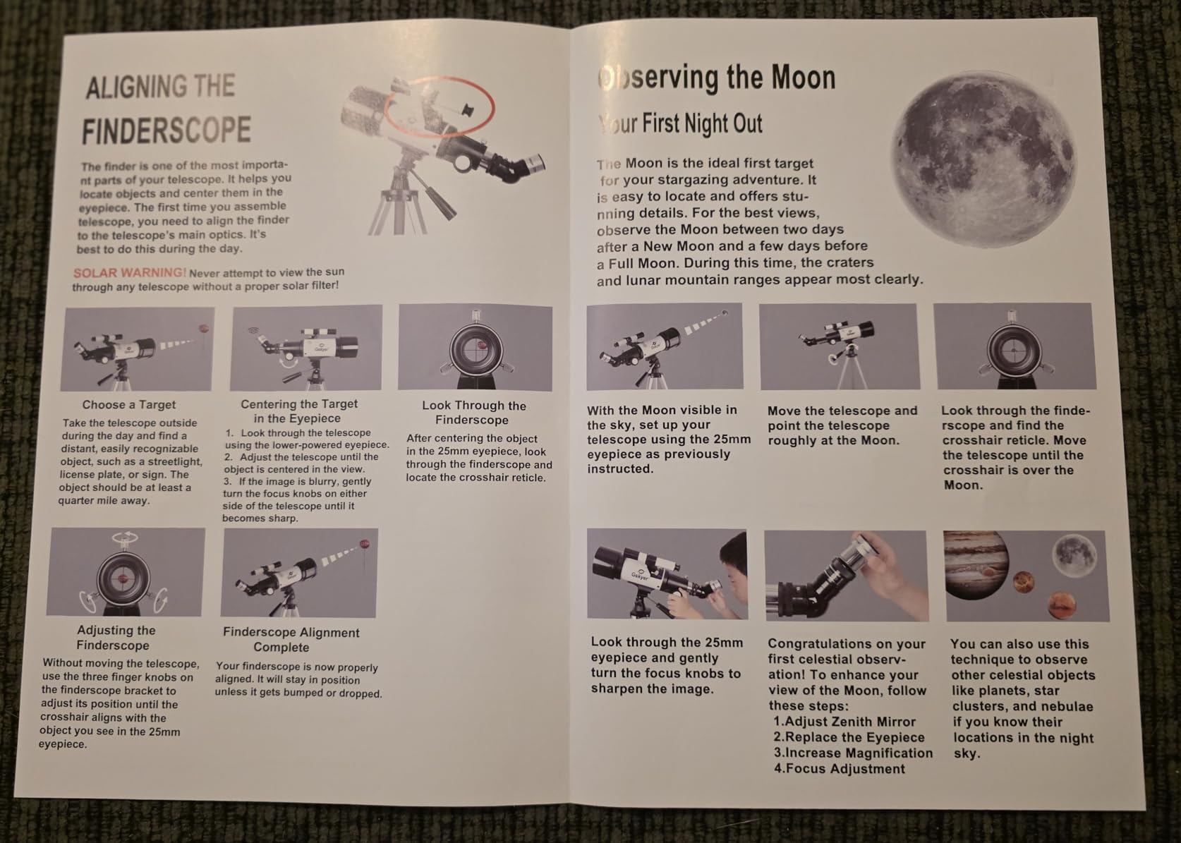 Gskyer Telescope, 70mm Aperture 400mm AZ Mount Astronomical Refracting Telescope for Kids Beginners - Travel Telescope with Carry Bag, Phone Adapter and Wireless Remote. customer photo 1