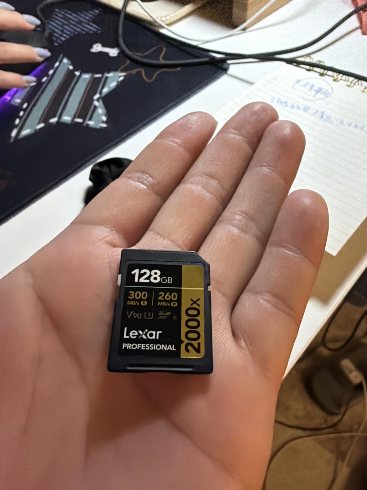 Lexar 128GB 2000x SD Memory Card, 300MB/s Read, V90, U3, UHS-II for 8K Video customer photo 1