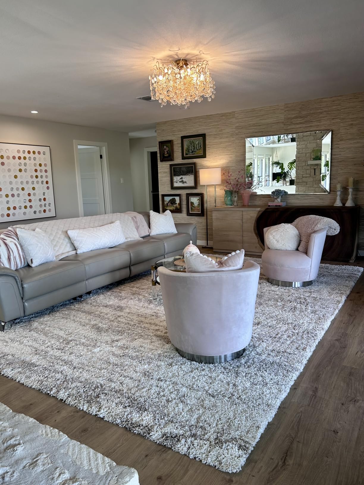 SAFAVIEH Hudson Shag Rug 8x10, Plush Modern Large Ivory & Beige SGH206B customer photo 1