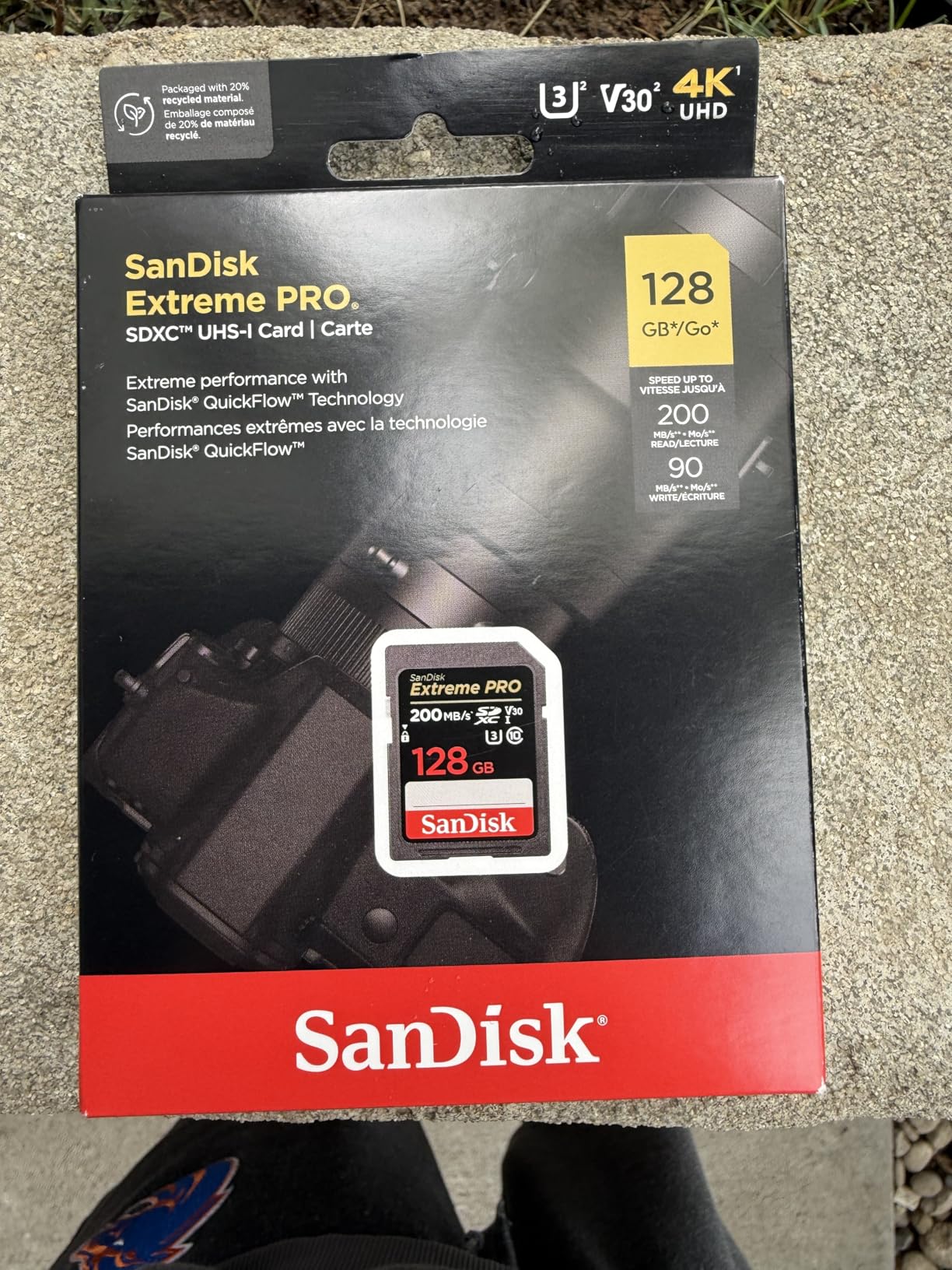 SanDisk 128GB Extreme PRO SDXC UHS-I Memory Card - C10, U3, V30, 4K UHD, SD Card - SDSDXXD-128G-GN4IN customer photo 1