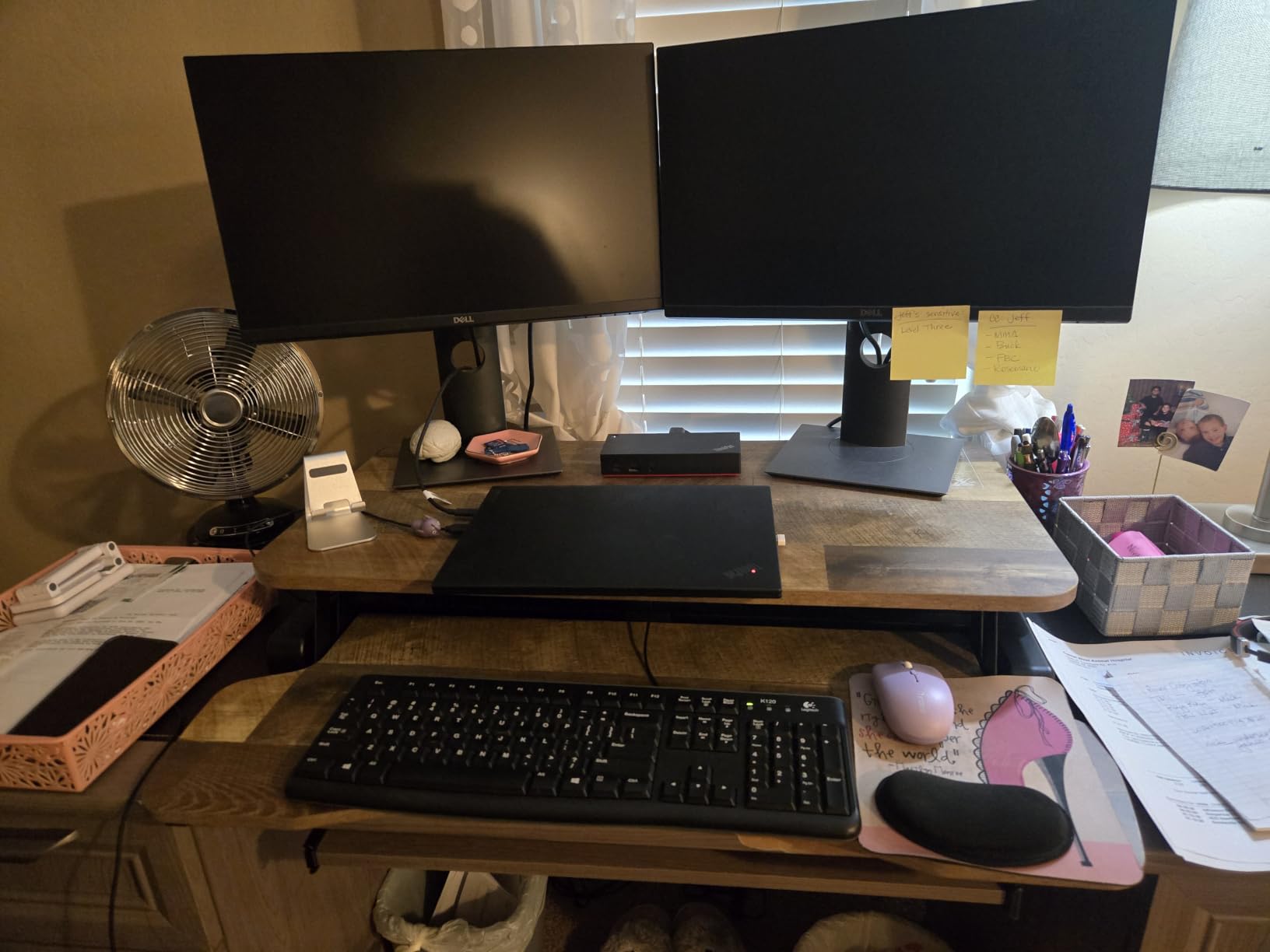 VIVO 42 inch Desk Converter, K Series, Height Adjustable Sit to Stand Riser, Dual Monitor and Laptop Workstation with Wide Keyboard Tray, Black, DESK-V042KB customer photo 1
