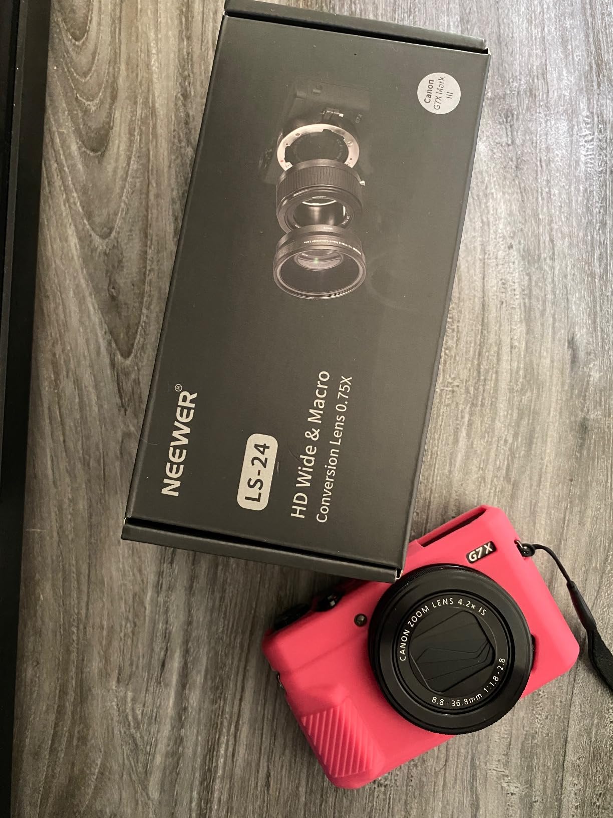 NEEWER Wide Angle Lens Compatible with Canon G7X Mark III Camera, 2 in 1 | 18mm HD Wide Angle & 10x Macro Additional Lens, with Extension Tube, Bayonet Mount Lens Adapter customer photo 1
