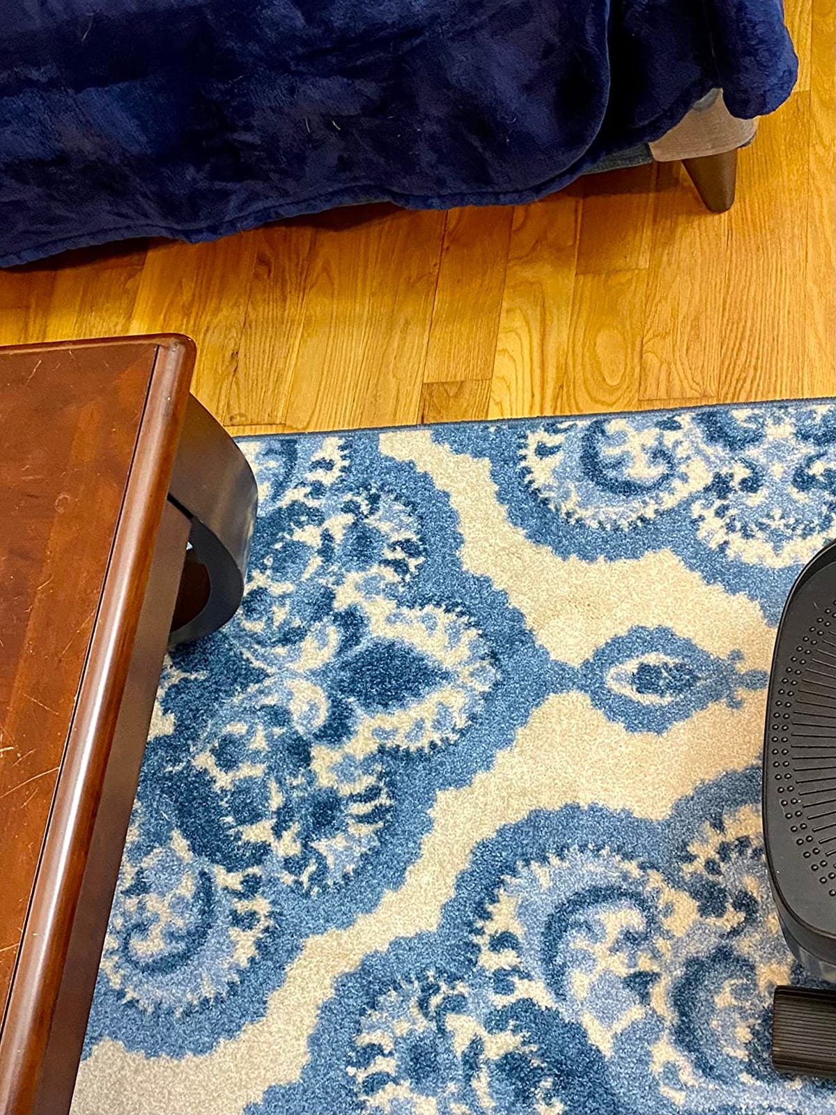 Maples Rugs Vivian Medallion Runner Rug - Made in USA - Washable, Non Slip, Indoor Carpet for Hallway, Kitchen, and Laundry Room, 2'6 x 8', Grey customer photo 2