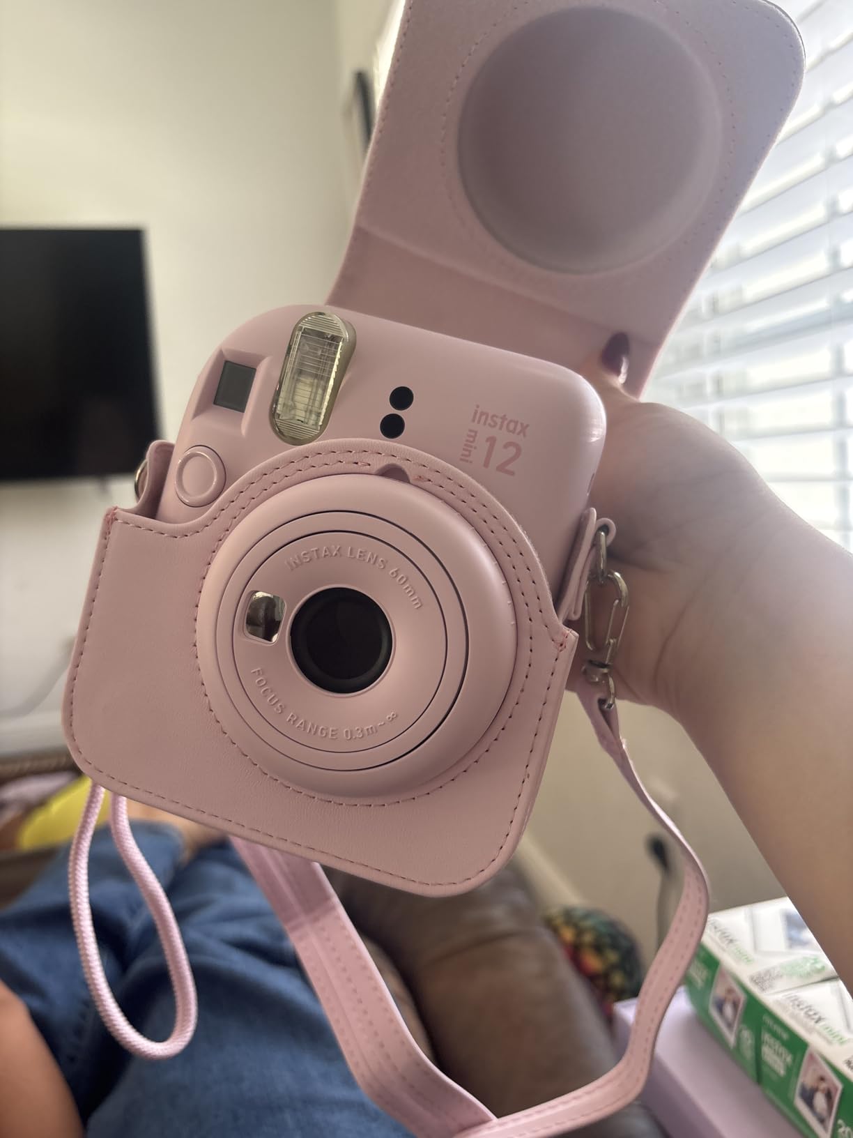 Fujifilm Instax Mini 12 Instant Camera Clay White & 60 Fuji Film Sheets | Bundle with Sturdy Tiger Accessories, Carrying Case and 64-Pocket Photo Album customer photo 1