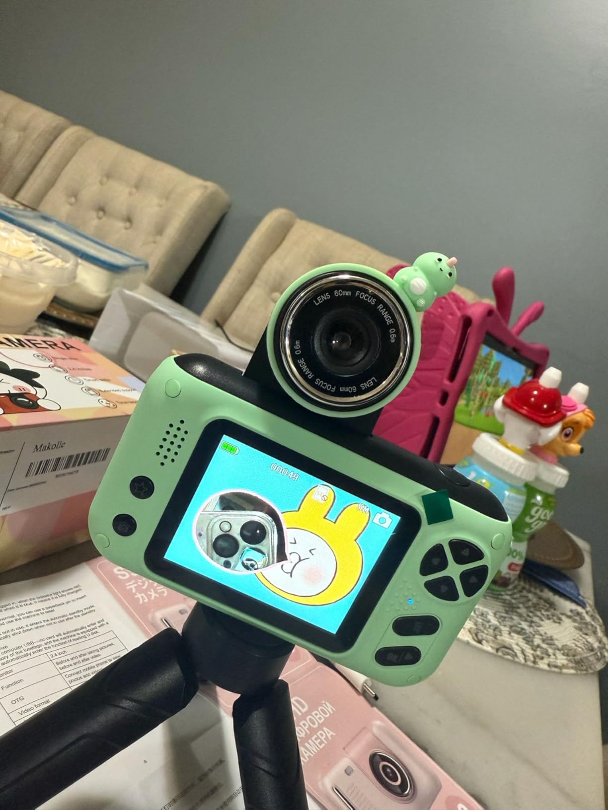 Makolle Kids Camera, First Camera for Kids Ages 3-12 | Children Travel Camera HD Digital Video Camcorder, With Tripod, SD Card Included, Toddler Festival Birthday Gifts customer photo 1