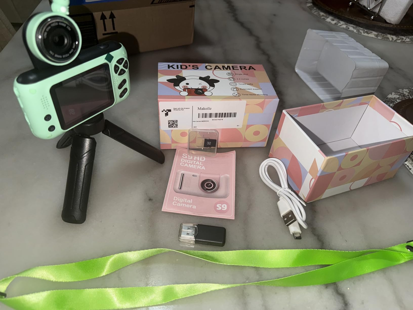 Makolle Kids Camera, First Camera for Kids Ages 3-12 | Children Travel Camera HD Digital Video Camcorder, With Tripod, SD Card Included, Toddler Festival Birthday Gifts customer photo 2