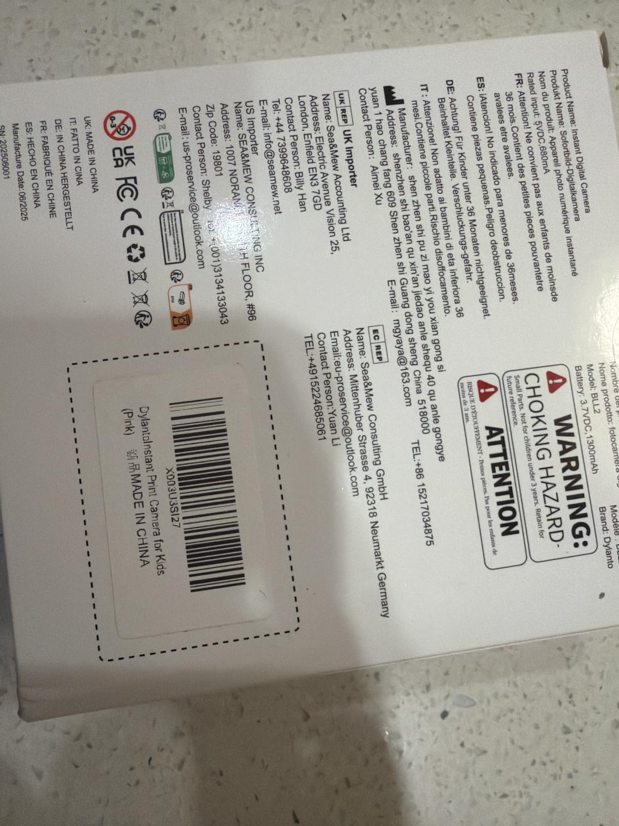 Instant Print Camera for Kids,2.4 Inch Screen Kids Instant Cameras, Christmas Birthday Gifts for Girls Age 3-12, Portable Toddler Toy for 3 4 5 6 7 8 9 10 Year Old Girls Boys Purple customer photo 1
