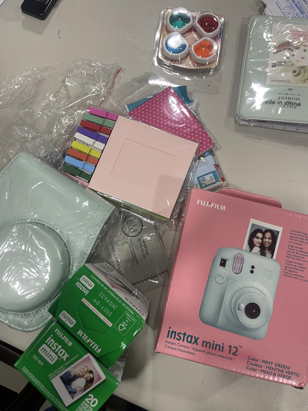 FUJIFILM INSTAX Mini 12 Instant Film Camera | Lilac Purple | with INSTAX Mini Instant Film | 40 Exposures + Instax Accessory Bundle + AA Batteries + Cleaning Cloth (10 Items) customer photo 1