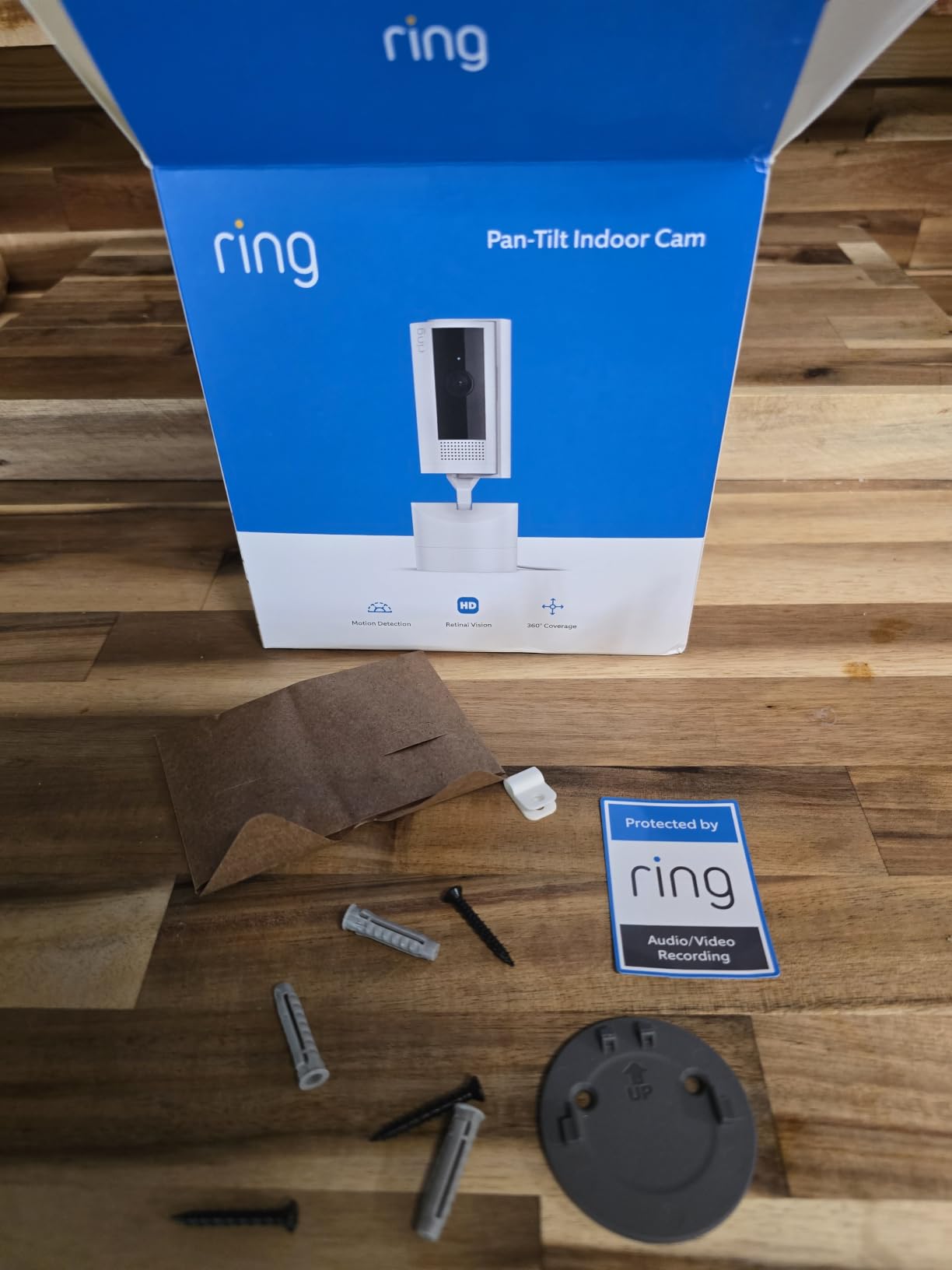 Ring Pan-Tilt Indoor Cam (newest model), See all around your home or business with 360° pan coverage, HD video, plus Two-Way Talk, White customer photo 2