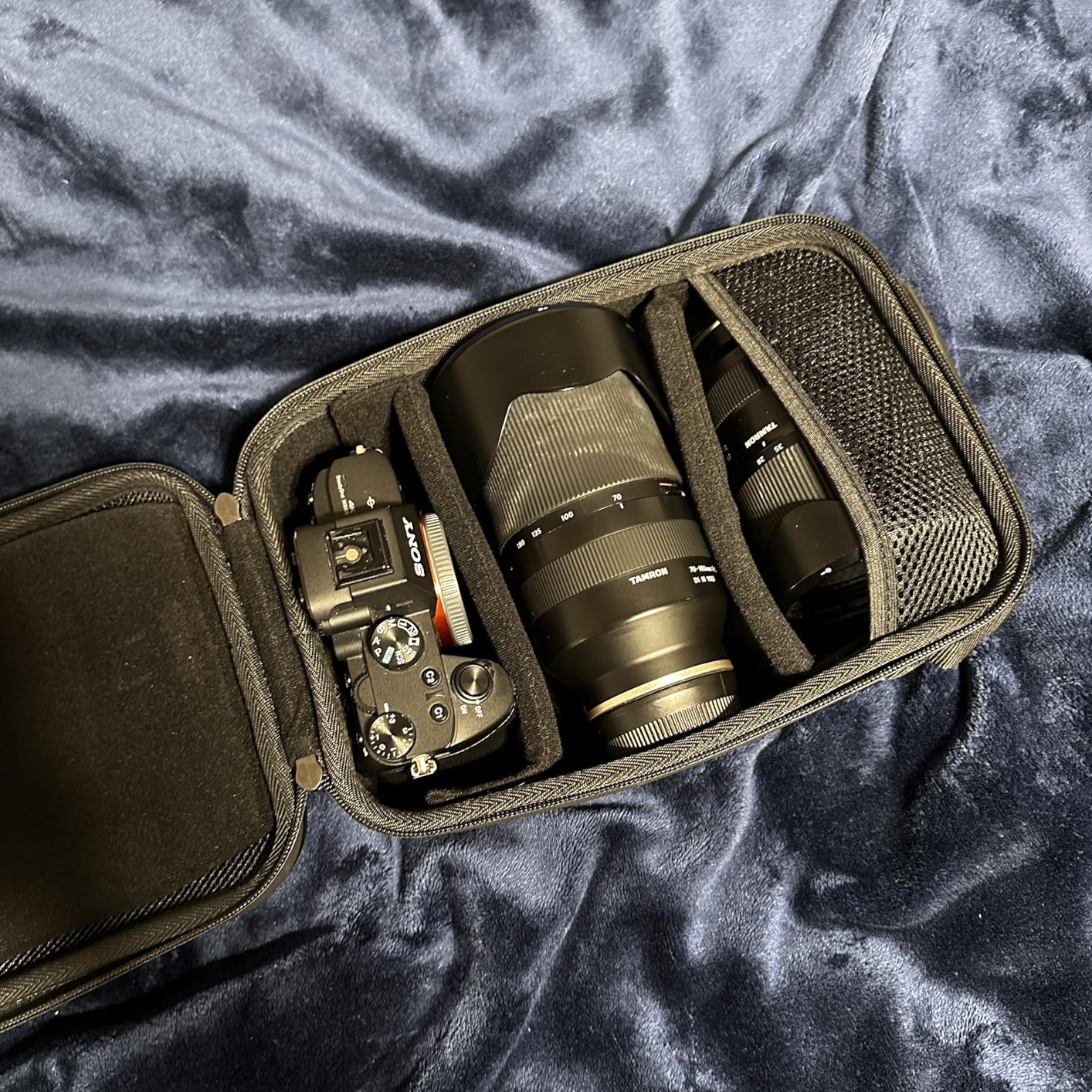 Hard Shell Camera Case EVA Camera Pouch Bag for Sony A7RV A7RIV A7IV A7 A7R A7S III II A7CII with Lens, Shockproof Protective Travel Case customer photo 2