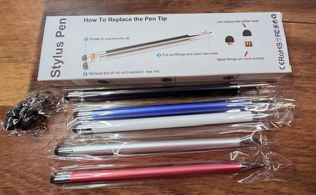 Bopomofo Stylus (5 Pcs), 2-in-1 Stylus Pen for Touchscreen, Metal Barrel, Suitable for Apple (iPhone/iPad)/Nintendo Switch/Samsung/Google/Microsoft/Android Tablets Touch Screen Devices customer photo 2