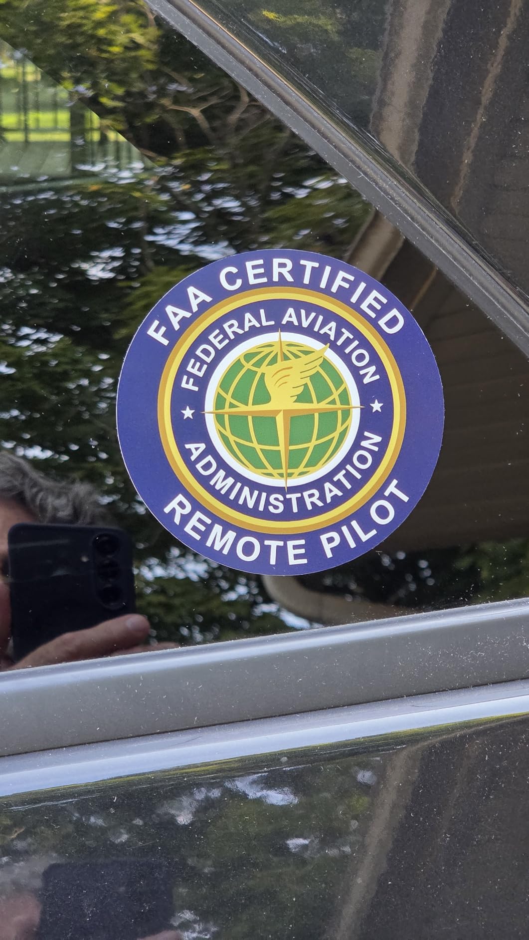 2-Pack FAA Certified Remote Pilot Drone Sticker Decal - 4 Inches - Drone Stickers for Car Truck Van Window Bumper Laptop Tablet Cup Tumbler and Any Smooth Surface customer photo 1