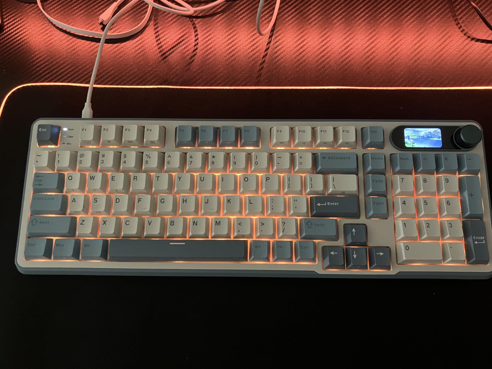 RK ROYAL KLUDGE S98 Wireless Mechanical Keyboard w/ Smart Display & Knob | 96% Top Mount RGB Gaming Keyboard BT/2.4G/USB-C, 5-Layer Noise Dampening, Creamy Sound Pre-lubed Switch, Hot Swap, 98 Keys customer photo 1