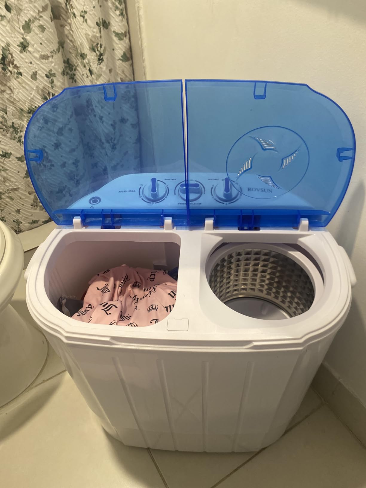 ROVSUN 11LBS Portable Washing Machine, Electric Washer and Dryer Combo with Washer(7lbs) & Spiner(4lbs) & Gravity Draining for Home RV Camping Dorm College Apartment customer photo 1