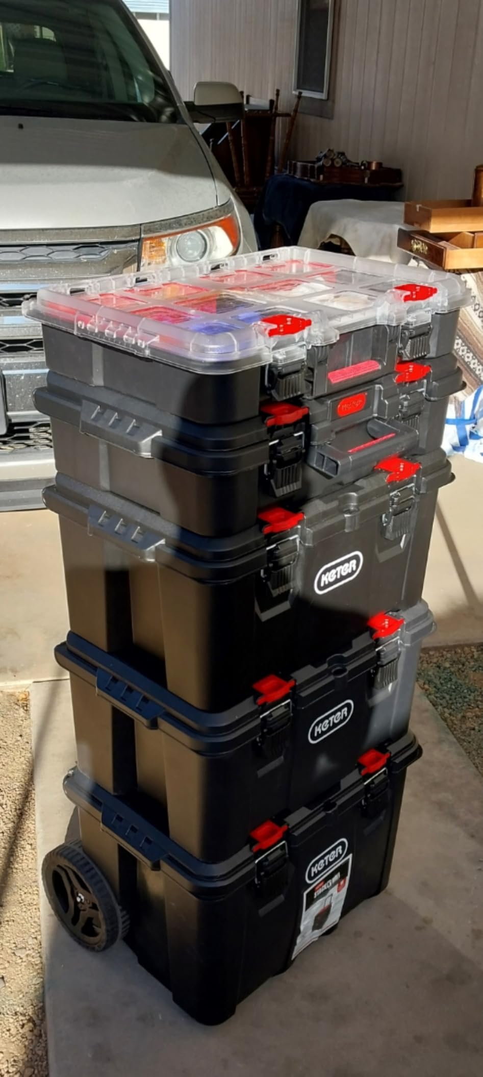 Keter Stack N Rolling Tool Box Modular Storage System 3 Piece customer photo 1