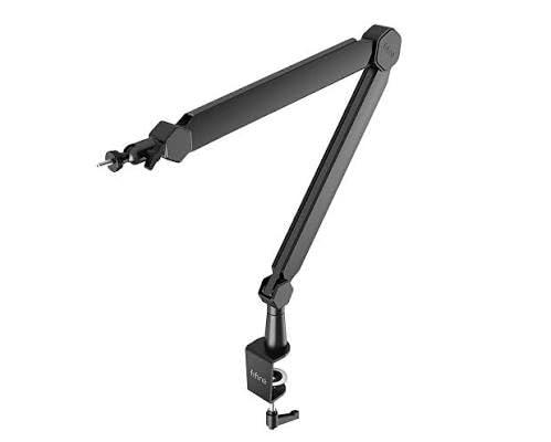 FIFINE BM66 Heavy Metal Microphone Boom Arm Stand for Podcast Recording | Mic Arm Stand, Desk Clamp, Cable Channels, 3/8