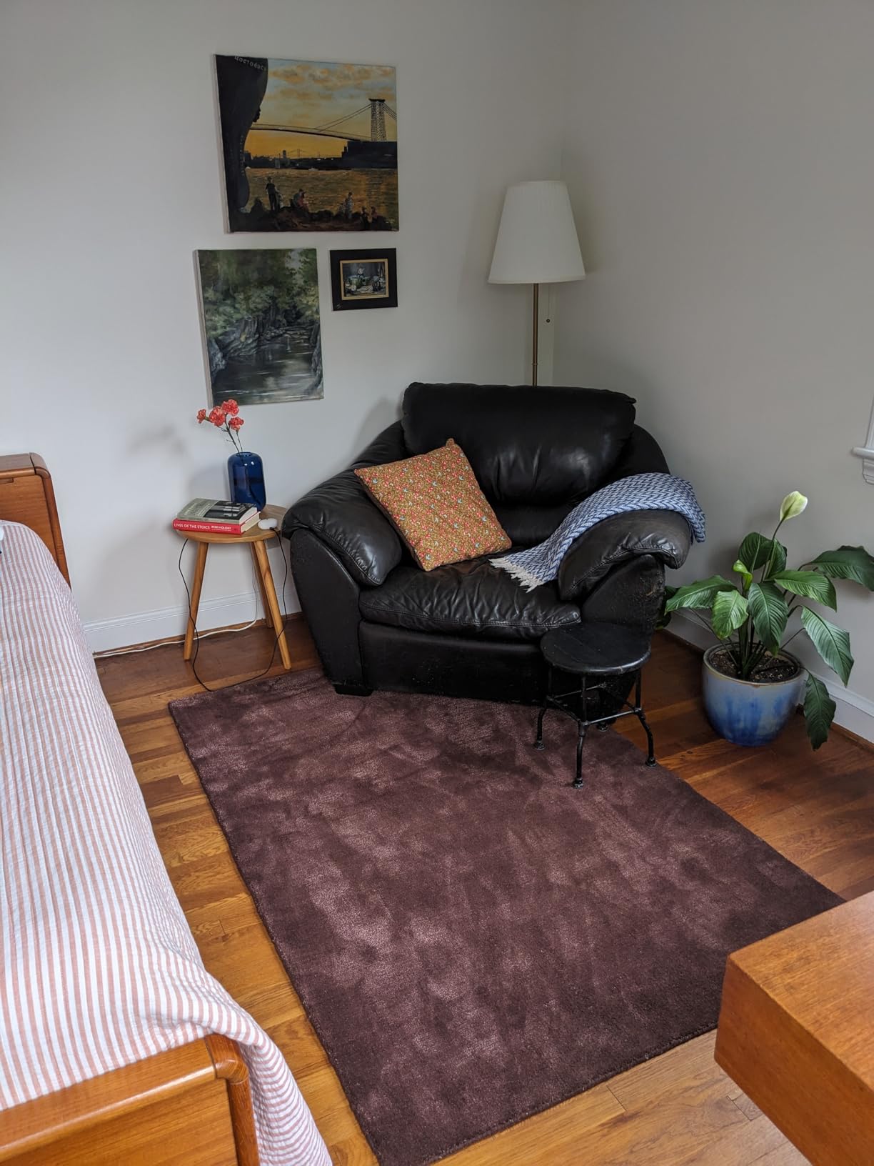 Nuloom Speckled Truffle Brown Solid Flatweave Wool Area Rug, 6' x 9' for Living Room Bedroom Dining Room customer photo 2