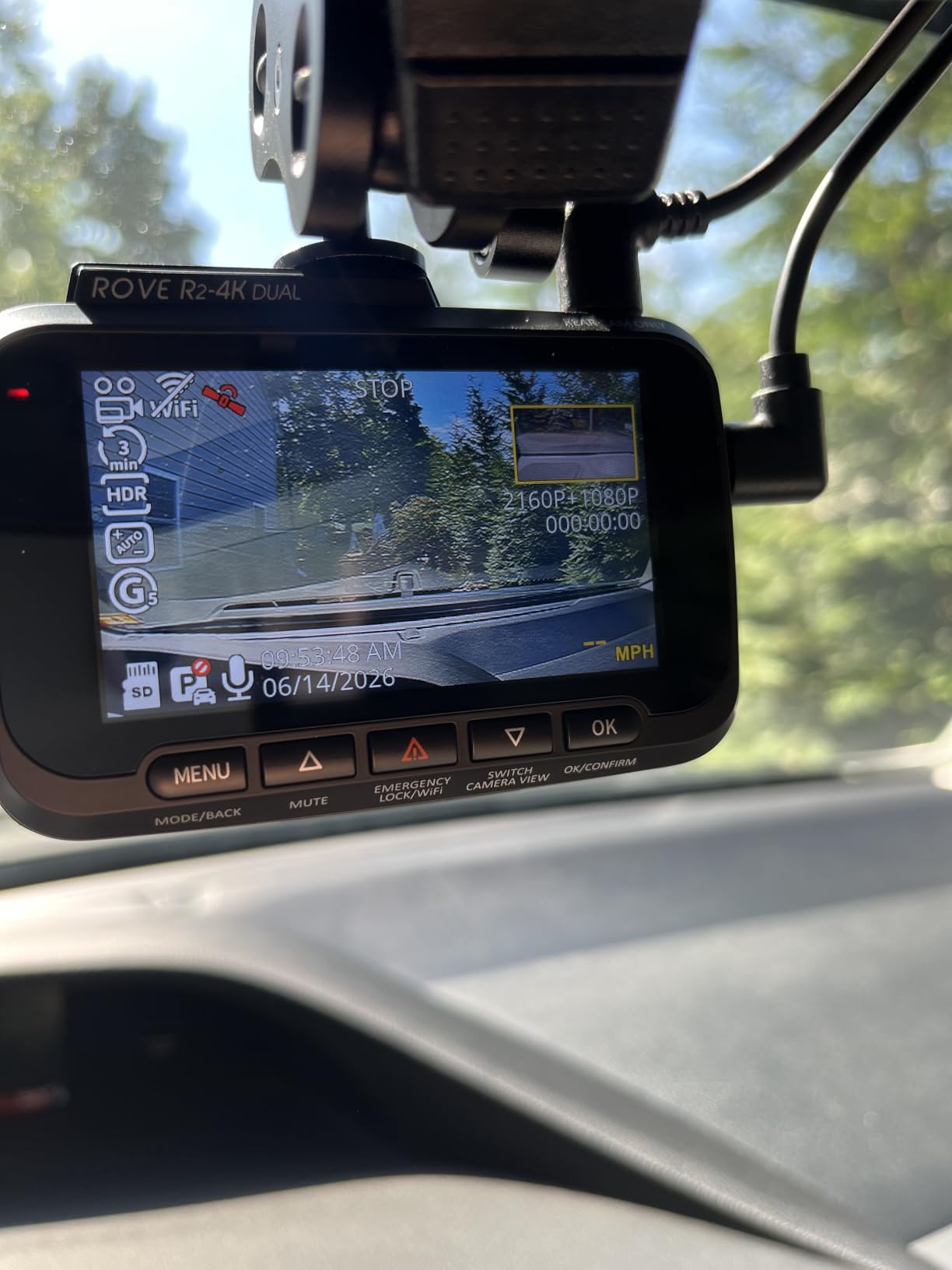 ROVE R2-4K Dual Dash Cam Front and Rear, SRTARVIS 2 Sensor, Free 128GB Card | 4K Front + FHD Rear Recording, 5.8GHz WiFi, 20MB/s Download Speed, App, GPS, 3