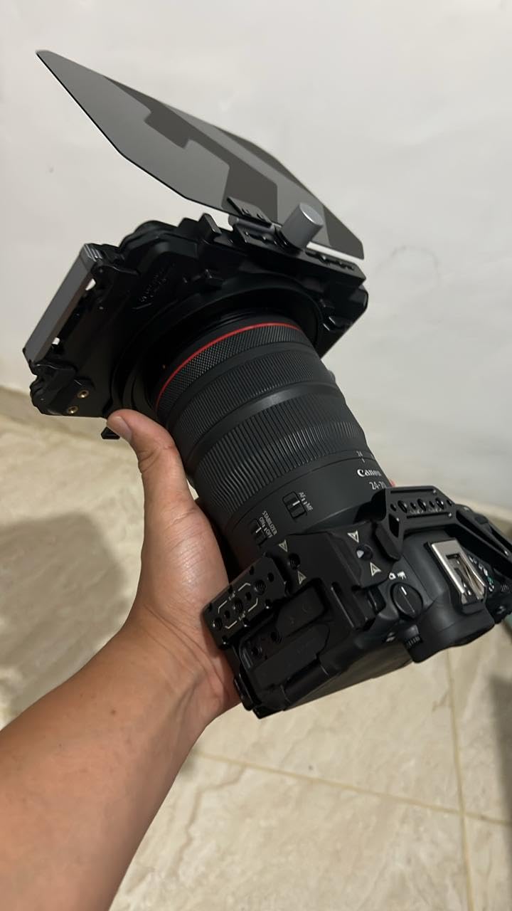 K&F CONCEPT Mini Matte Box, DSLR Mattebox with Carbon Fiber Top Flag Square Filters Trays, for 67/72/77/82/95mm Lenses, for 4x5.65 Square ND UV Filter/Circular Filter-FM703 customer photo 1