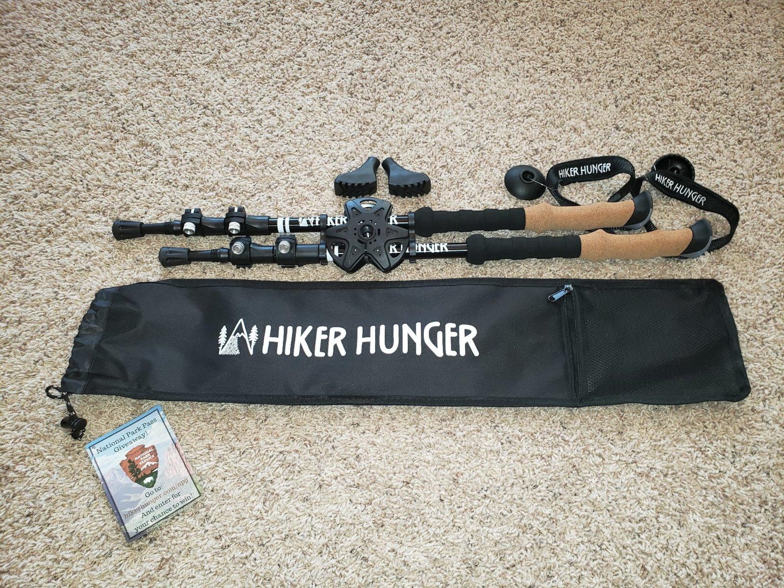 Premium Foldable Hiking Poles by USA Brand - Adjustable, Lightweight Trekking Poles Made of Aircraft Aluminum, Metal Locks Cork EVA Grips customer photo 1