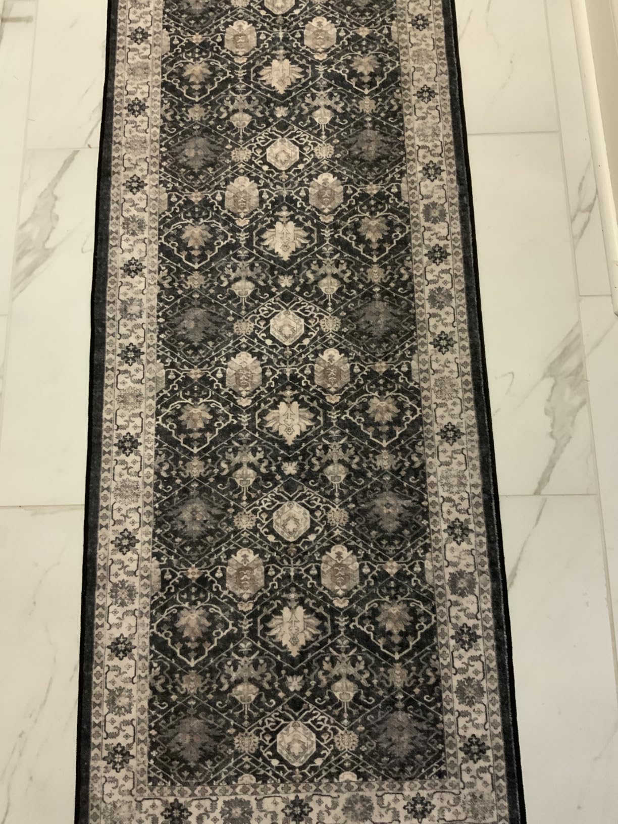 2x6 Hallway Washable Runner Rug : Vintage Soft Kitchen Laundry Runner with Non Slip Backing Farmhouse Entryway Living Room Floor Mat Stain Resistant Carpet for Bedroom Bathroom Distressed Beside Rug customer photo 2