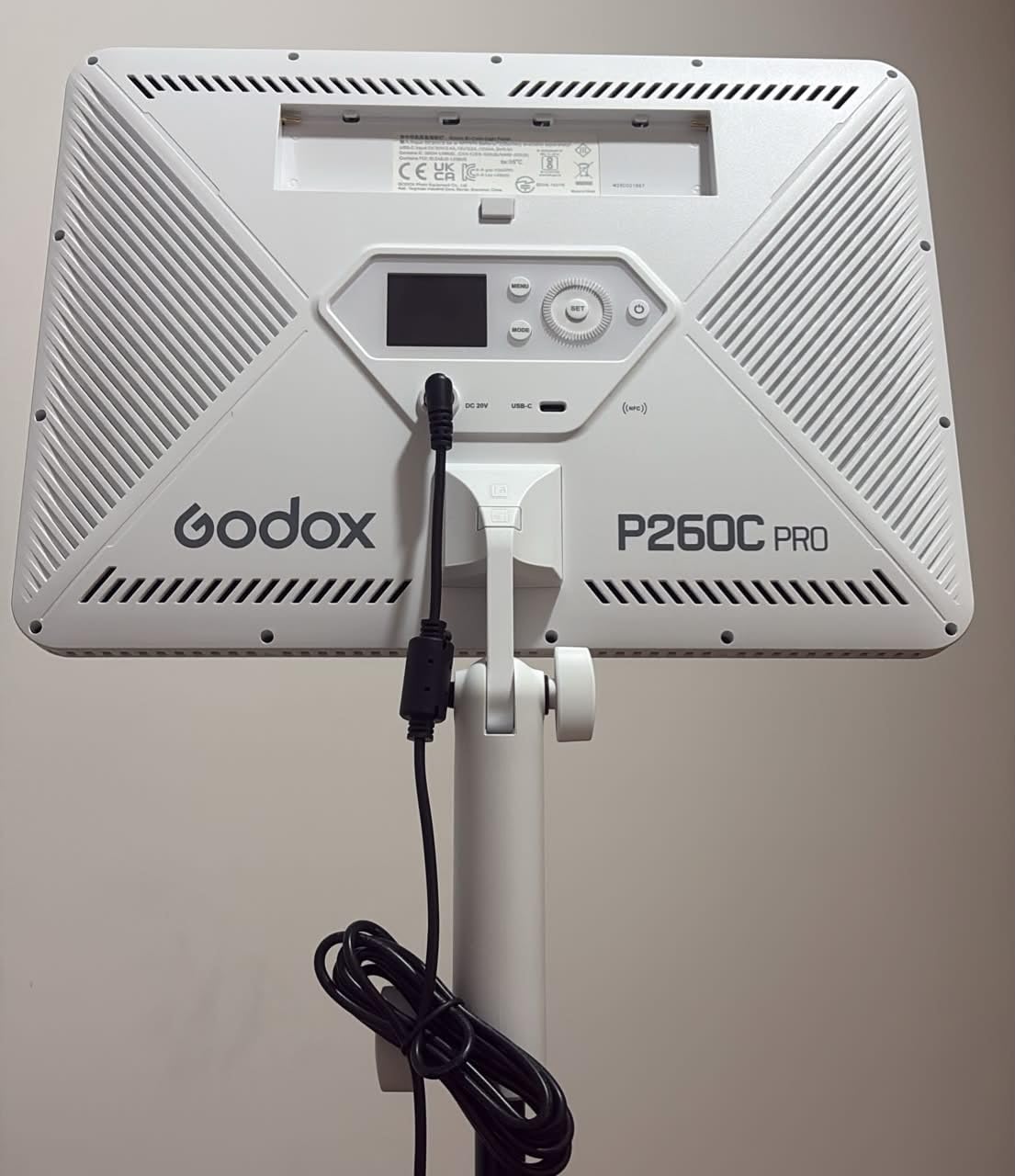 Godox P260C Pro LED Video Panel Light, 45W Bi-Color 2800K-6500K with NFC Automatic Pairing and APP Control customer photo 1