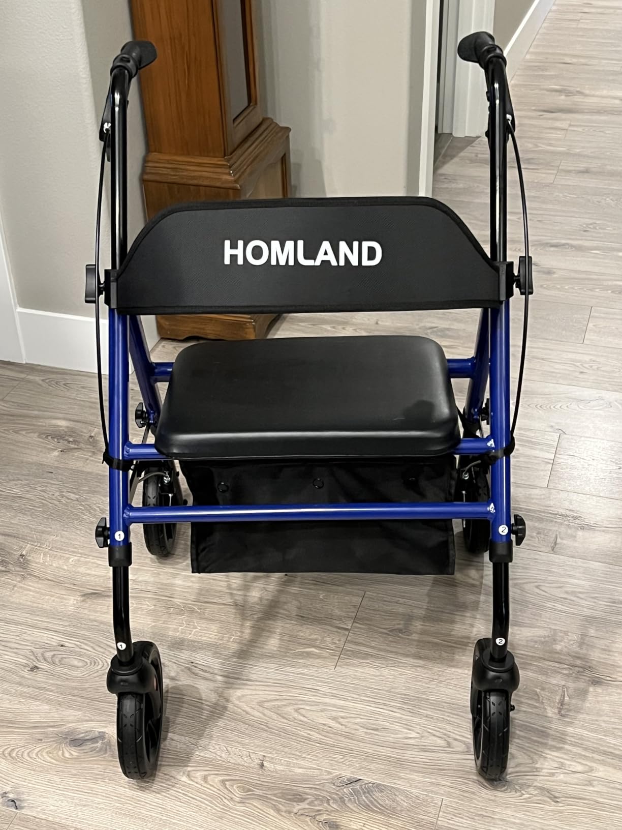 HOMLAND Foldable Rollator Walkers for Seniors with Seat, 17 lb Lightweight customer photo 1