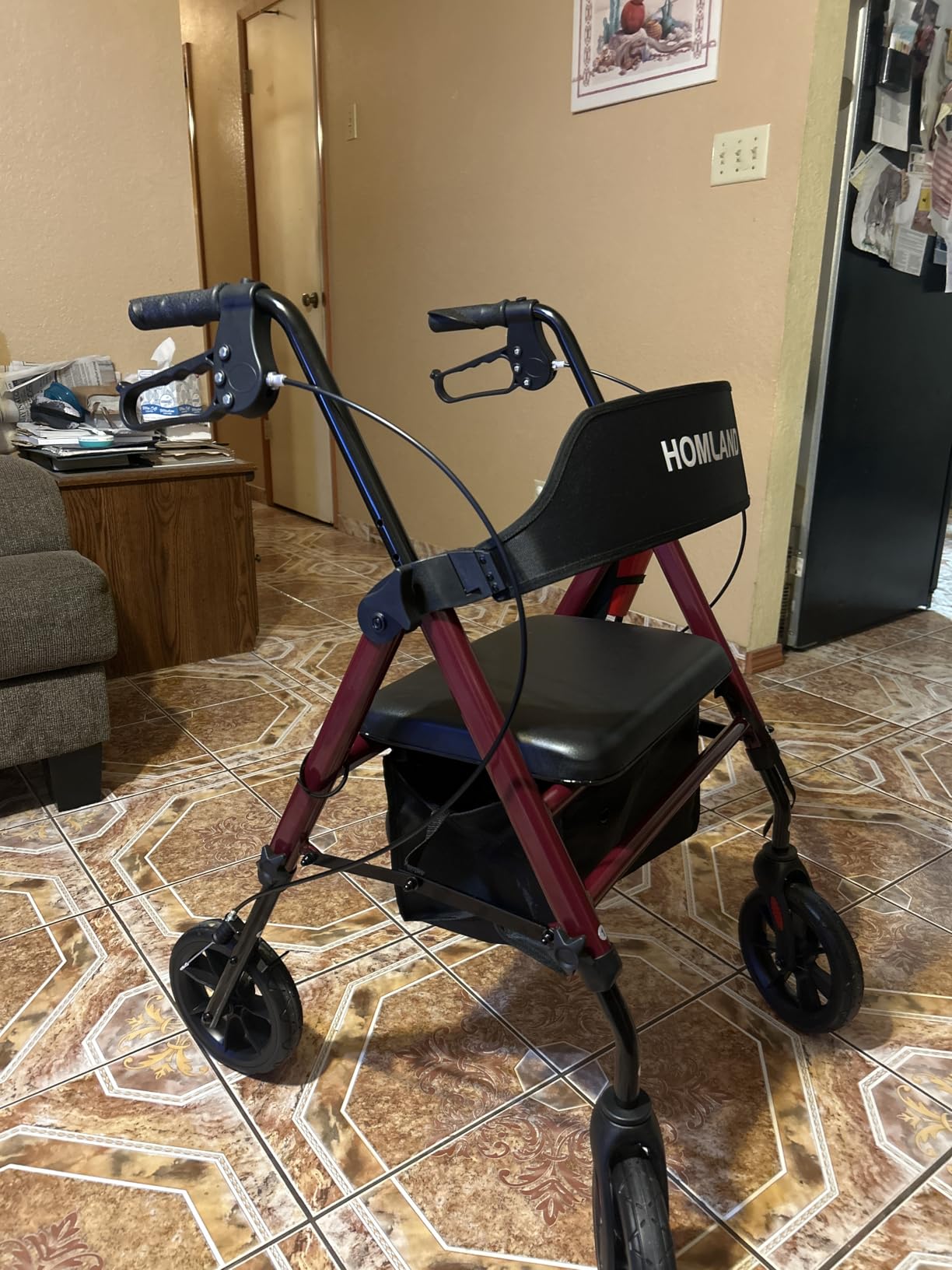HOMLAND Foldable Rollator Walkers for Seniors with Seat, 17 lb Lightweight customer photo 2