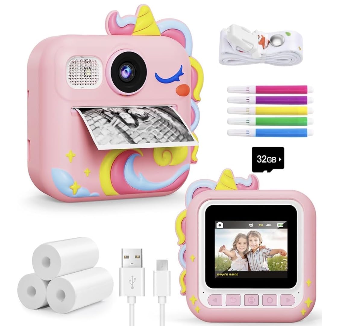 KOKODI Kids Camera Instant Print, Toddler Cameras Christmas Birthday Gifts for Boys Age 3-12, Digital Video Instant Printer Camera for Kids, Toys for Ages 5-7 Boys (Blue) customer photo 1