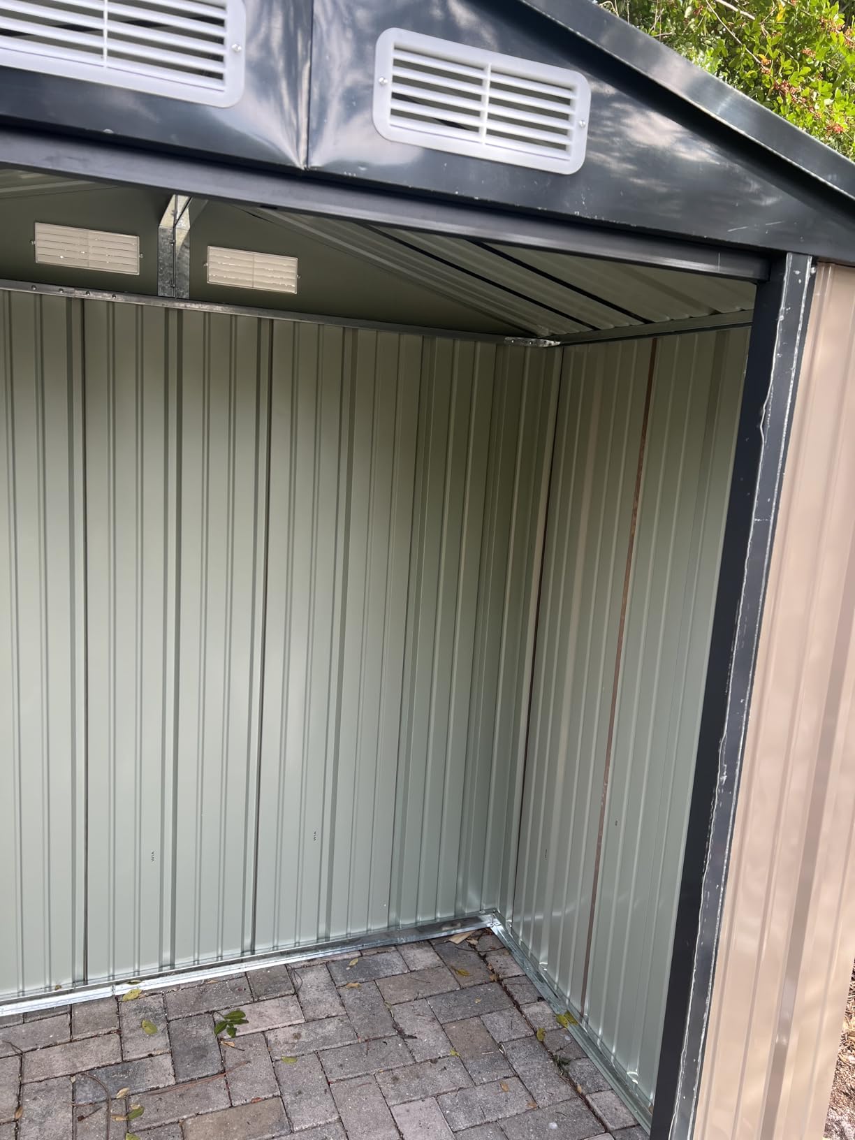 Aoxun 6.2x4 FT Shed Outdoor Storage Shed, Brown customer photo 2