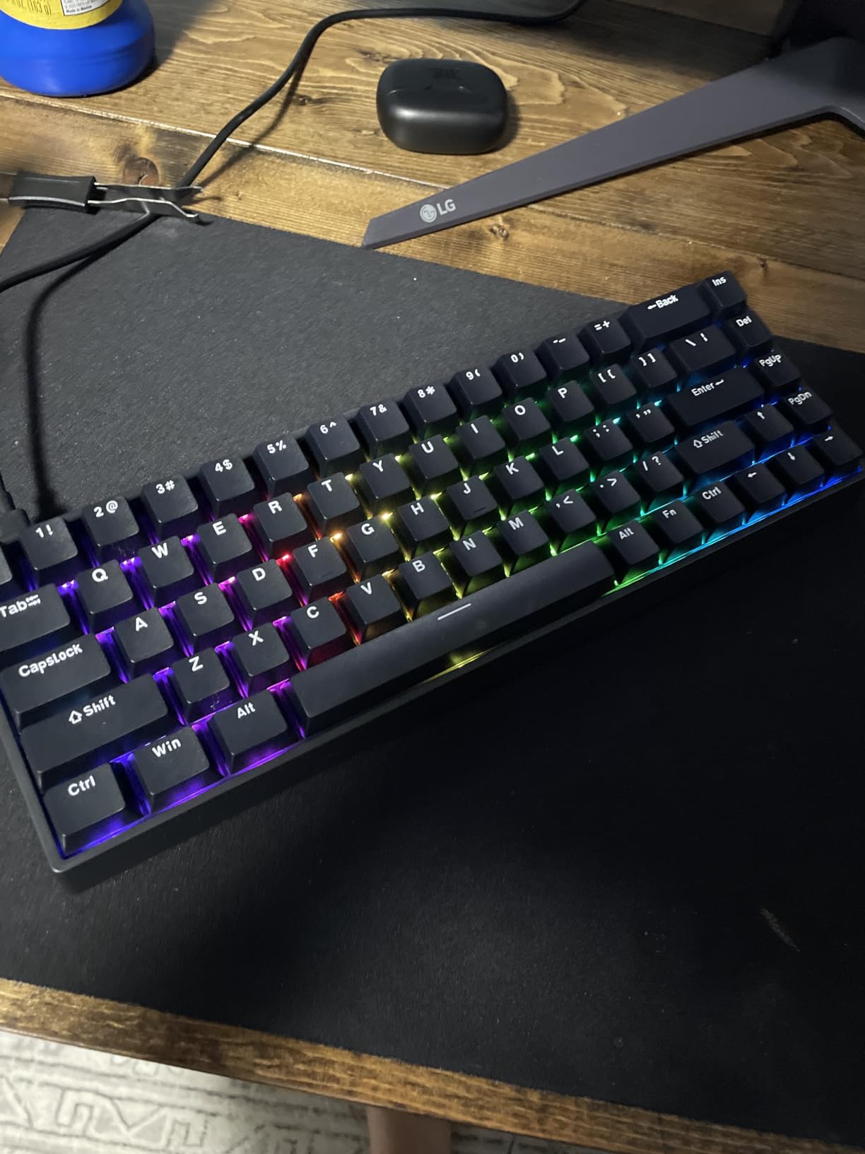 AULA WIN68 HE Mechanical Gaming Keyboard 60%, Hall Effect Magnetic Switch, Fast Trigger Mode Adjustable Actuation, 8000Hz Polling Rate, RGB Backlit, Wired Black Keyboard for Laptop/PC Gamer customer photo 1