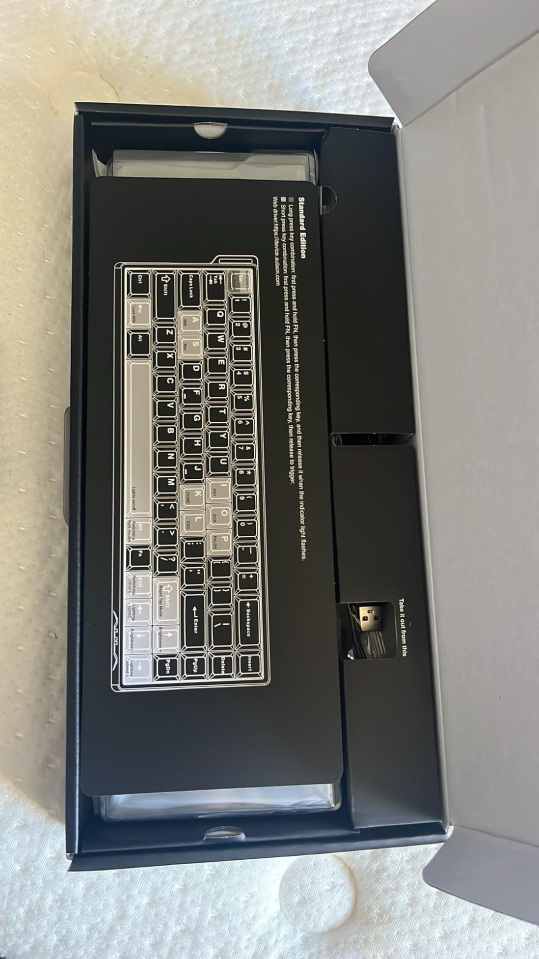 AULA WIN68 HE Mechanical Gaming Keyboard 60%, Hall Effect Magnetic Switch, Fast Trigger Mode Adjustable Actuation, 8000Hz Polling Rate, RGB Backlit, Wired Black Keyboard for Laptop/PC Gamer customer photo 2