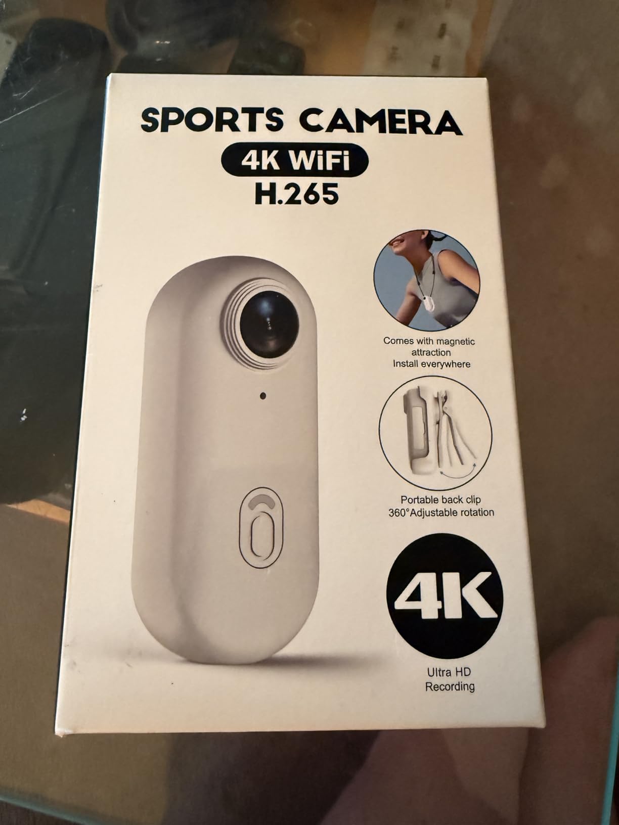 4K Mini WiFi Action Camera 128GB Thumb POV Portable Body Cam Wearable Video Recorder with IPX7 Waterproof Underwater Camcorder, Helmet Mount, Magnetic Sport DV for Bike Cycling, Pet, Vlogging customer photo 2