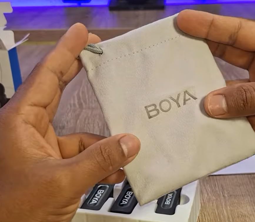 BOYA BY-V20 Wireless Microphones for iPhone & Android/Laptop, Noise Cancellation, 328ft Range, 9H Battery Life, Mini Clip on Lapel Microphone customer photo 2