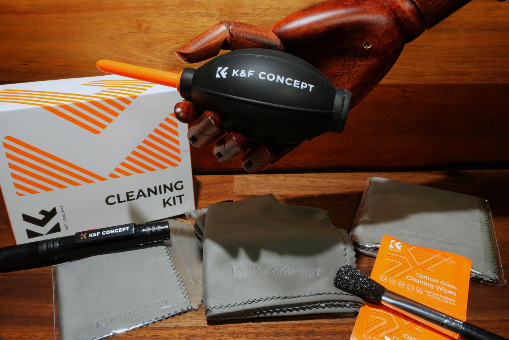 K&F CONCEPT 15 in 1 Camera Pro Cleaning Kit for DSLR and Sensitive Devices | 60ml Purified Water, Strong Blower, Multifunctional Pen, Portable Cloth, Camera Accessories and Photography Accessori,MK04 customer photo 1