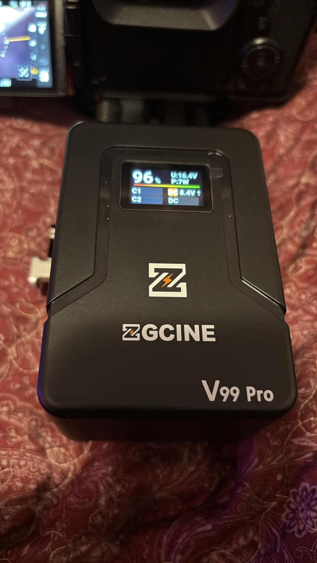ZGCINE V Mount Battery V99 Pro, 94.72Wh 6400mAh, PD100W 1.5H Full Charge, Airline-Safe, OLED Screen, D-Tap/Dual USB-C/BP/Dual DC V Lock Battery for Camera Camcorder Monitor Laptop Video Light Phone customer photo 1