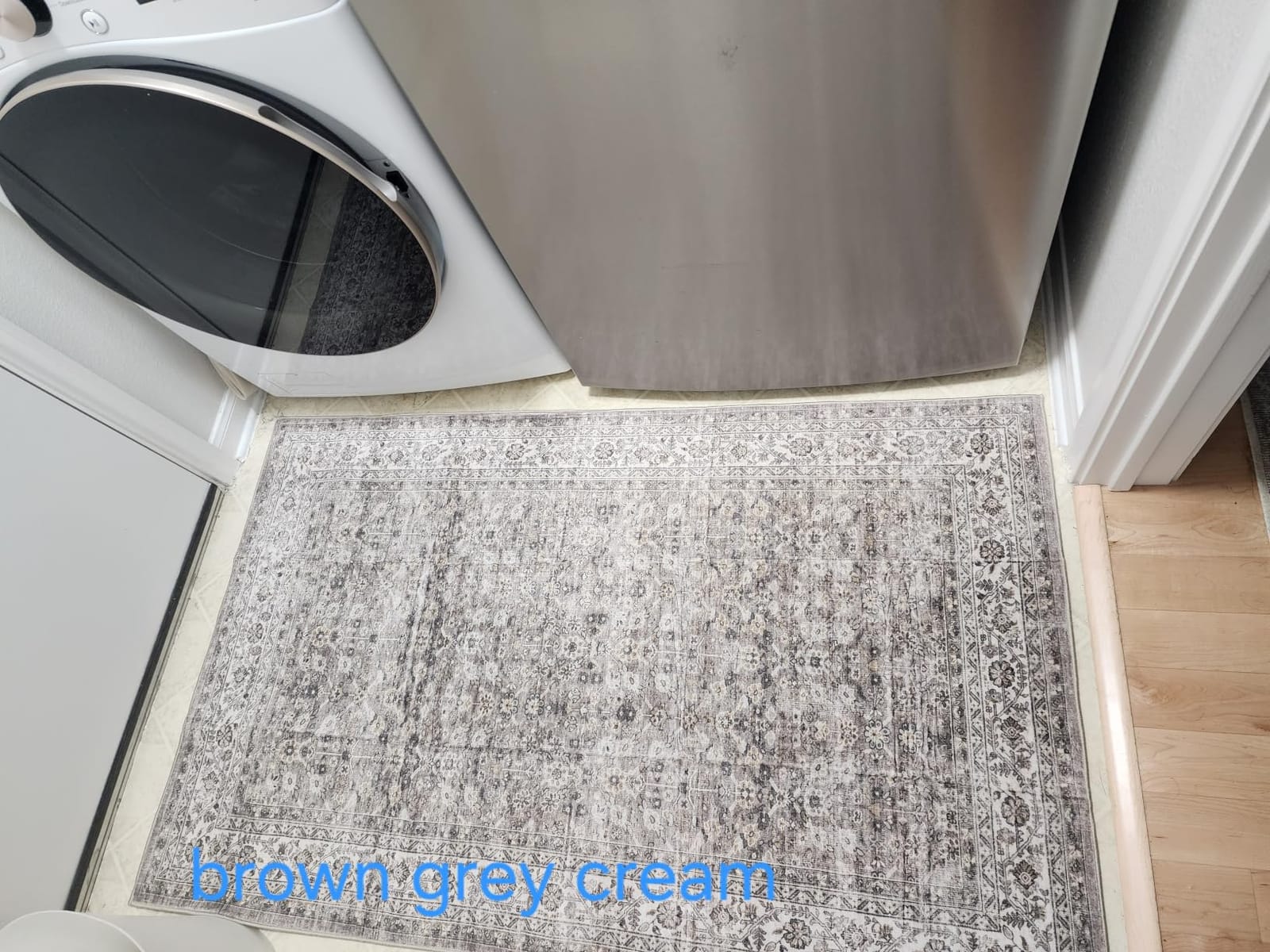 Washable Area Rugs for Living Room: 8x10 Bedroom Rug Non Slip Large Carpet | Low Pile Soft Faux Wool Non Shedding Lightweight Boho Area Rug for Dining Under Table Dorm Kids Playroom Nursery Home Office customer photo 1