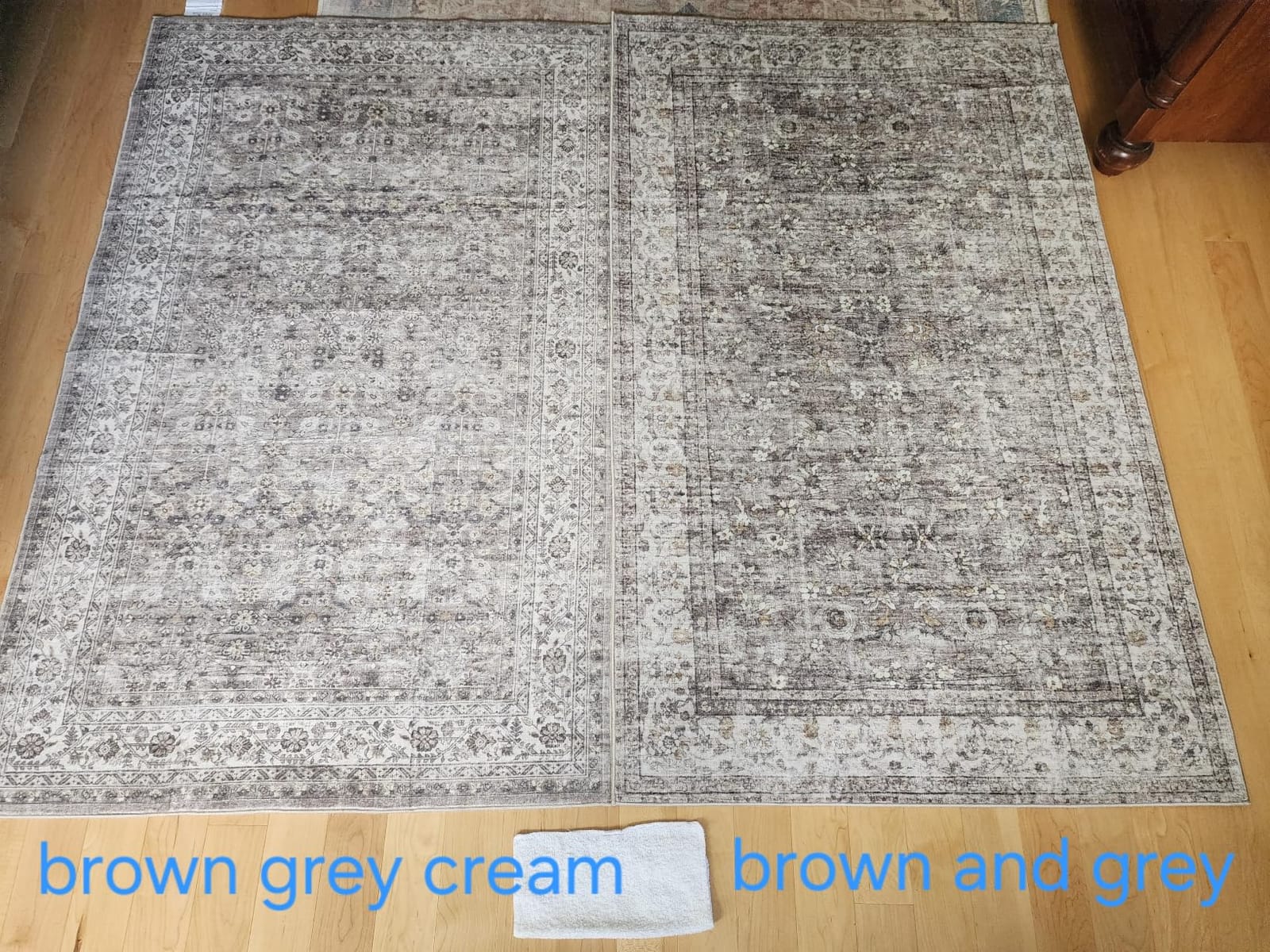 Washable Area Rugs for Living Room: 8x10 Bedroom Rug Non Slip Large Carpet | Low Pile Soft Faux Wool Non Shedding Lightweight Boho Area Rug for Dining Under Table Dorm Kids Playroom Nursery Home Office customer photo 2