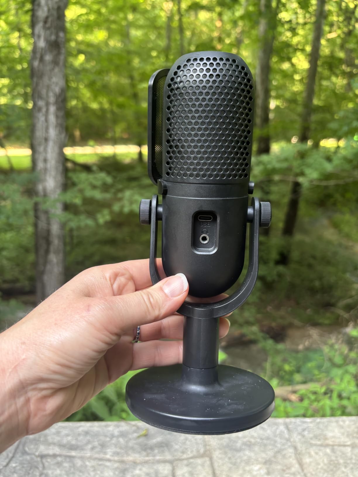 USB Microphone for PC Gaming: Condenser Microphone RGB for Gamer with Stand Mic - Recording Mic for Computer&Laptop with Quick Mute - Desk Podcast Mic for Podcast & Singing & Streaming & YouTube Black customer photo 1