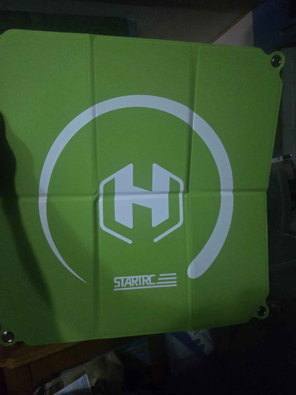 Drone Landing Pad Weighted Foldable for DJI Mini/Neo/FPV Drone, 22in/55cm | Double-Sided Waterproof Launch Pad, Helipad for DJI Mini 4K/Mini 3/4/5 Pro/Lito X1/Flip/Air 3S,for Skyrover S1, Blue-Green customer photo 1