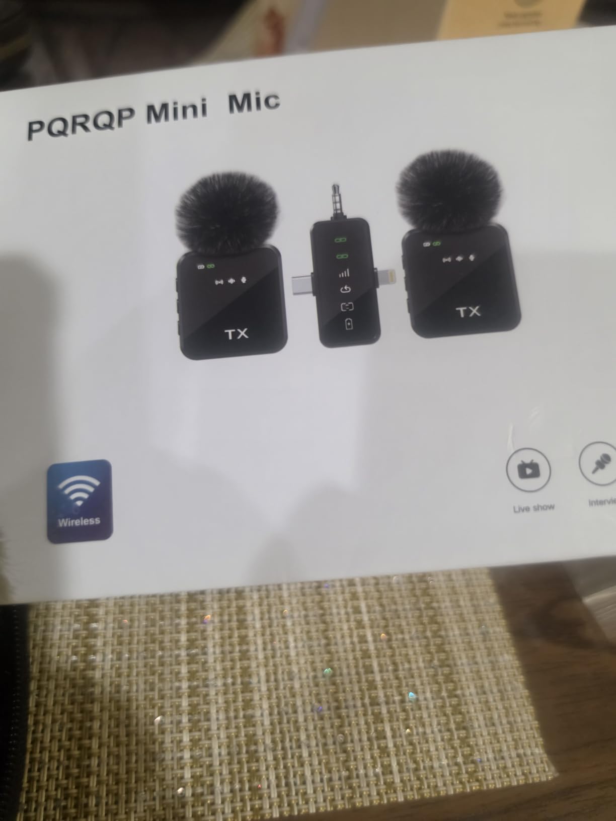 PQRQP 3 in 1 Wireless Mini Microphone for iPhone, Android, Camera, 328ft Range, 18H Battery Life, High-Fidelity Audio Clip on Mic for Content Creators-Soot Black customer photo 1