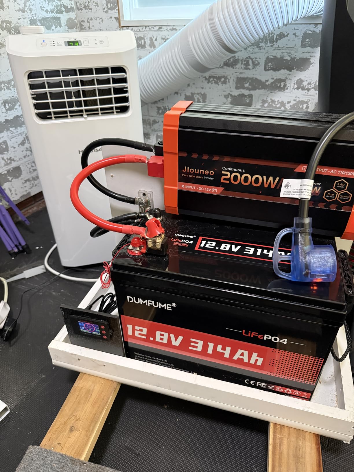 2000W Pure Sine Wave Inverter, 12V DC to 120V AC Power Inverter, 4000W Peak for RV, Truck, Solar, Camping, Home Backup Use, with 3 AC Outlets, Remote Control, Dual LCD Display, Hardwire Port customer photo 2