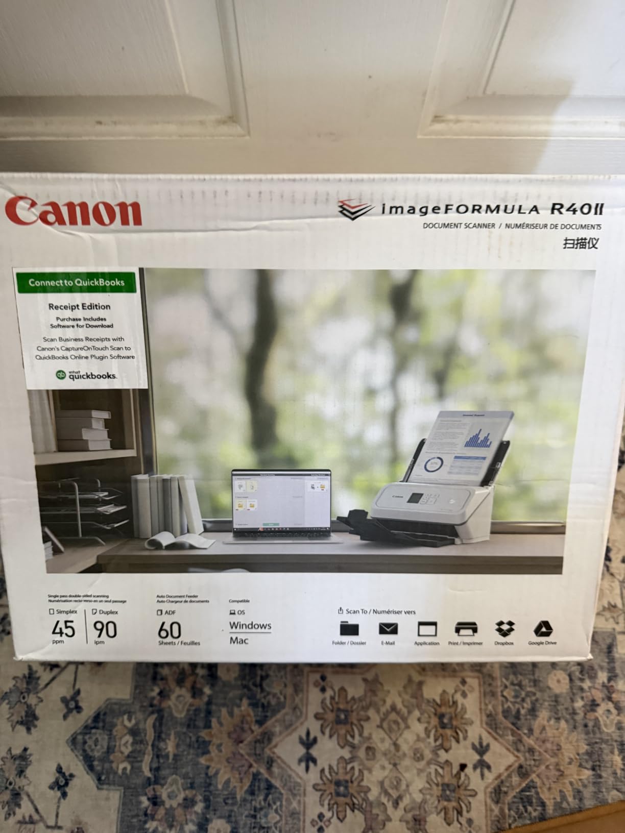 Canon imageFORMULA R40II Office Document Scanner - Duplex Scanning, Easy Setup, Scans a Wide Variety of Documents, Scans to Cloud customer photo 2