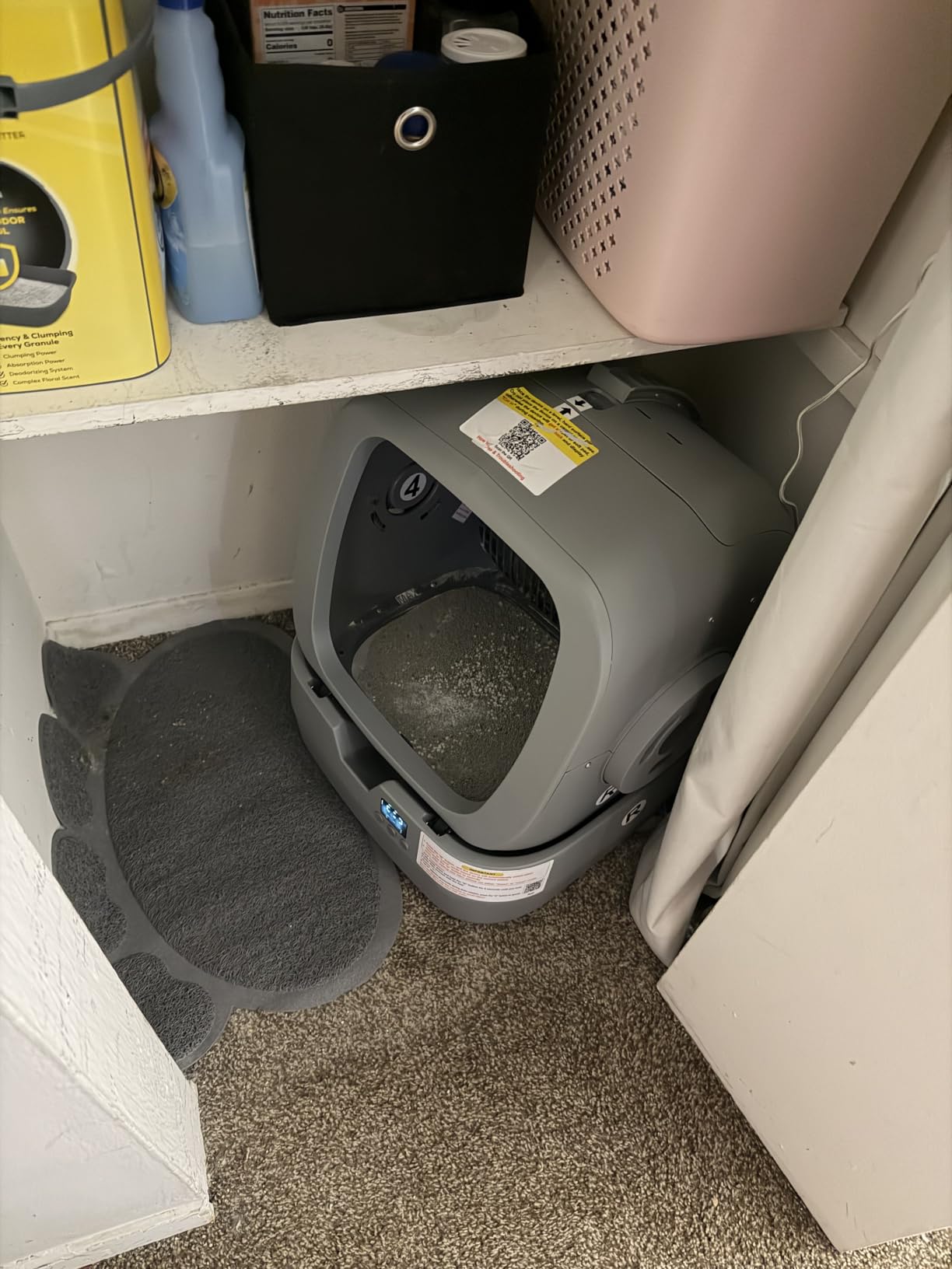 UPFAS Automatic Cat Litter Box Self Cleaning - APP Control - Weight Monitoring - Ultra-Quiet, Medium Cats and Kittens Litter Box, Safe Anti-Pinch customer photo 1