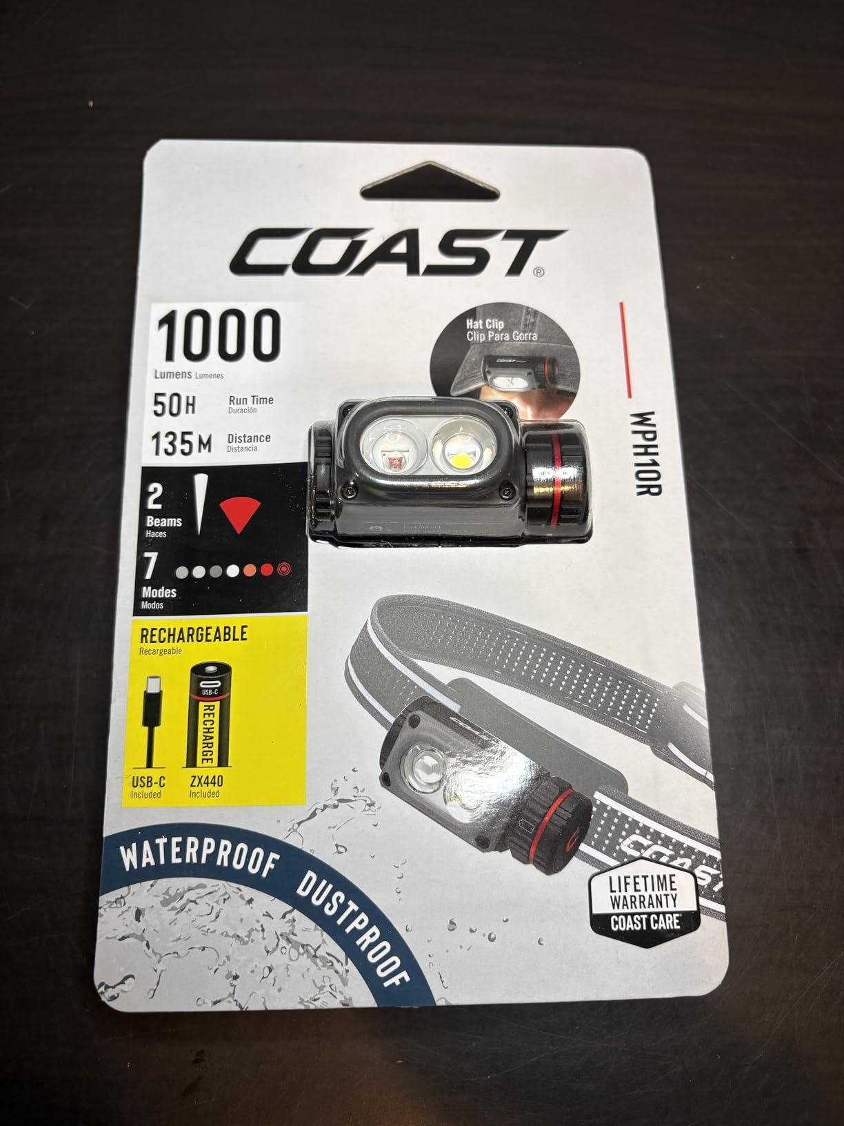 Coast WPH10R 1000 Lumen Rechargeable LED Headlamp with Magnetic Tailcap and Red Light Mode, IP67 Waterproof customer photo 2